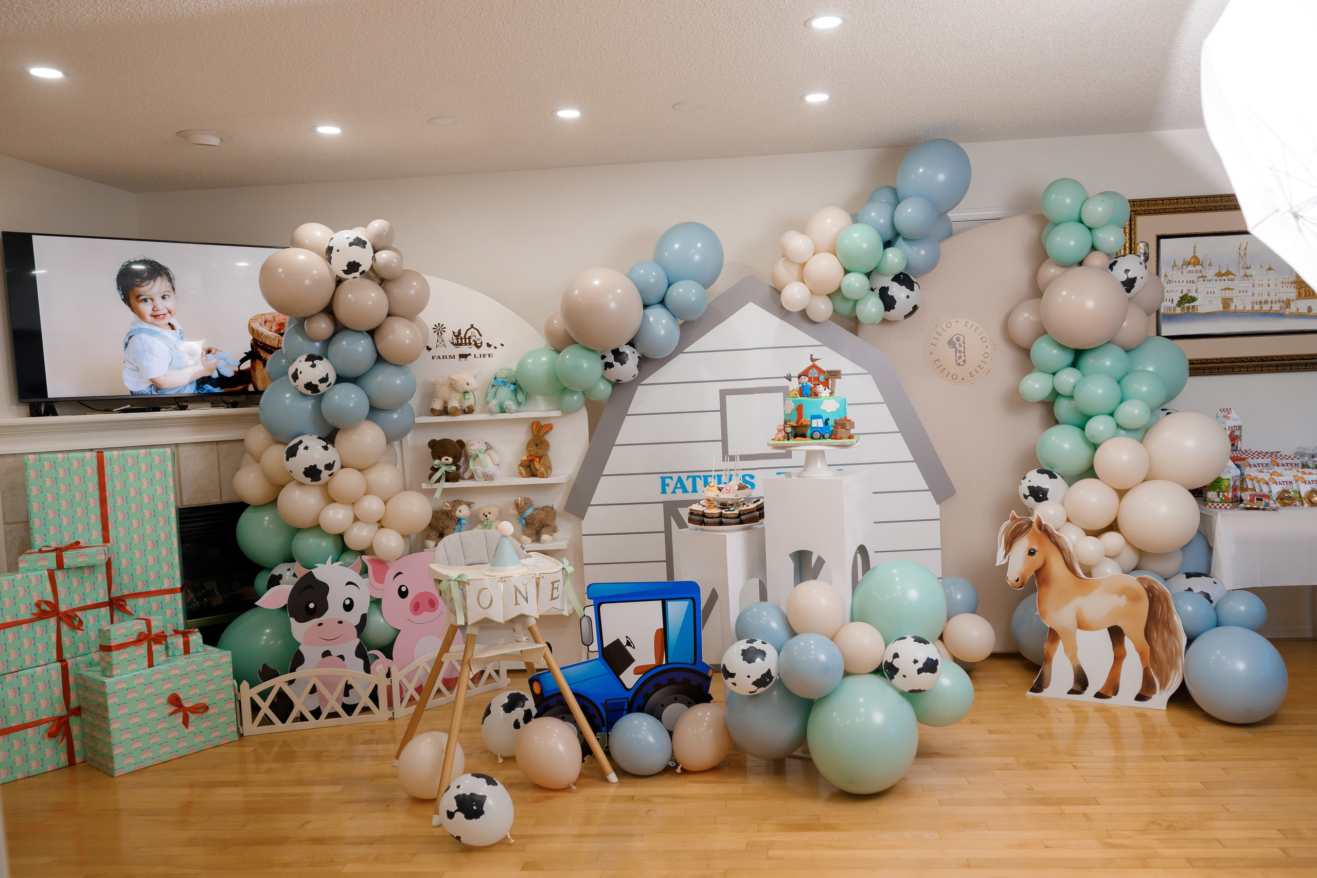 Fateh’s 1st birthday. Home