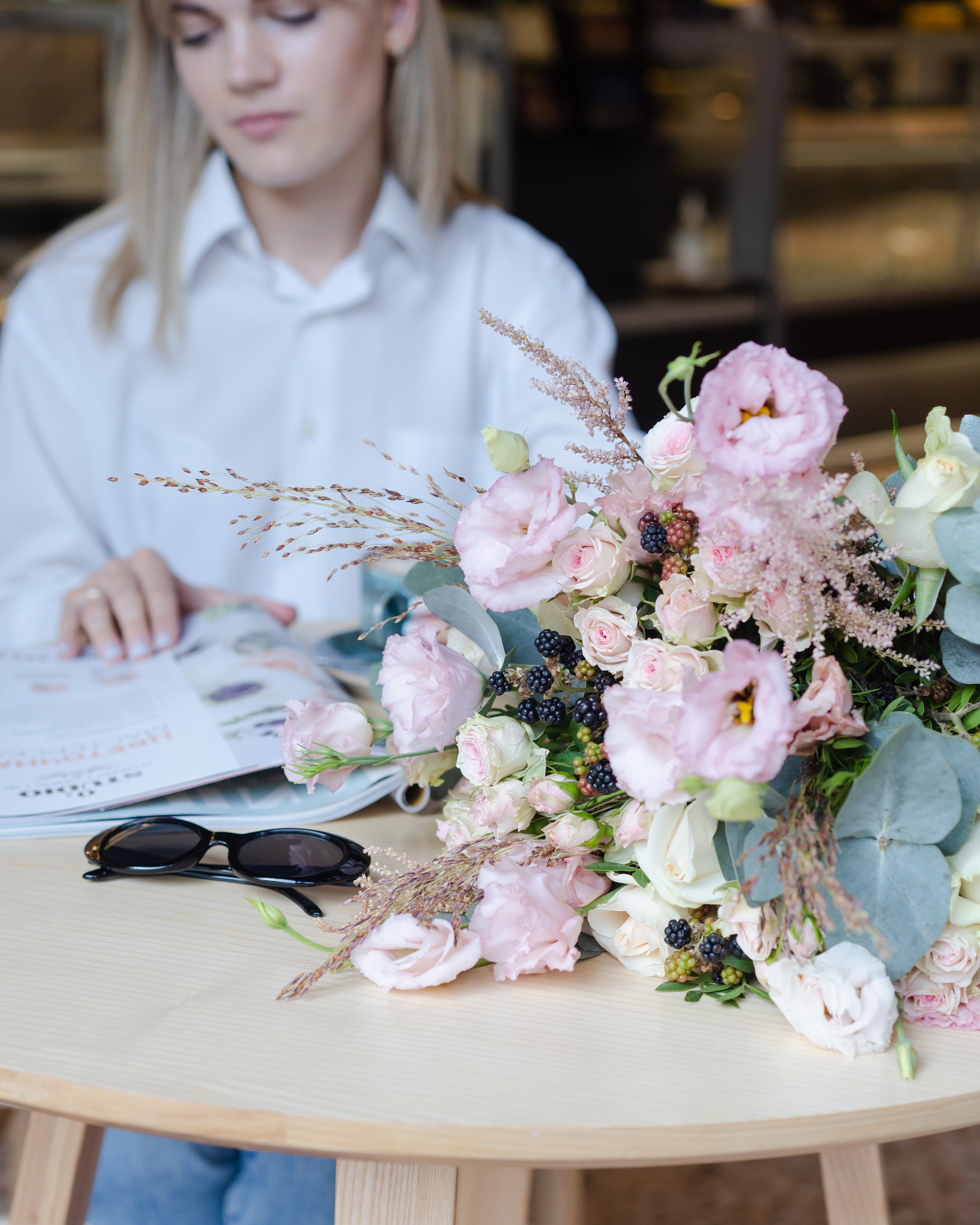 Photography for a flower boutique. Portrait and wedding photographer in New York