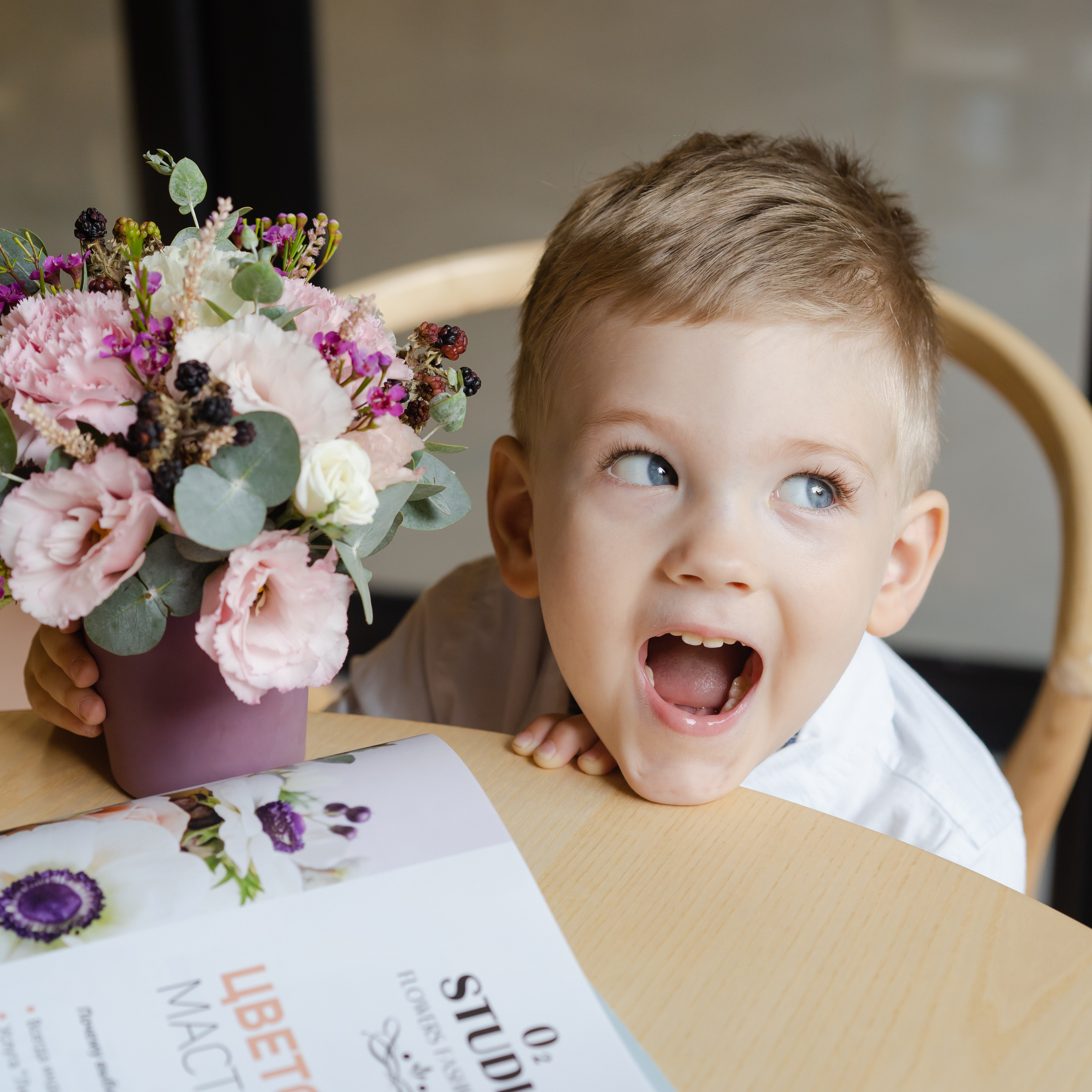 Photography for a flower boutique. Portrait and wedding photographer in New York