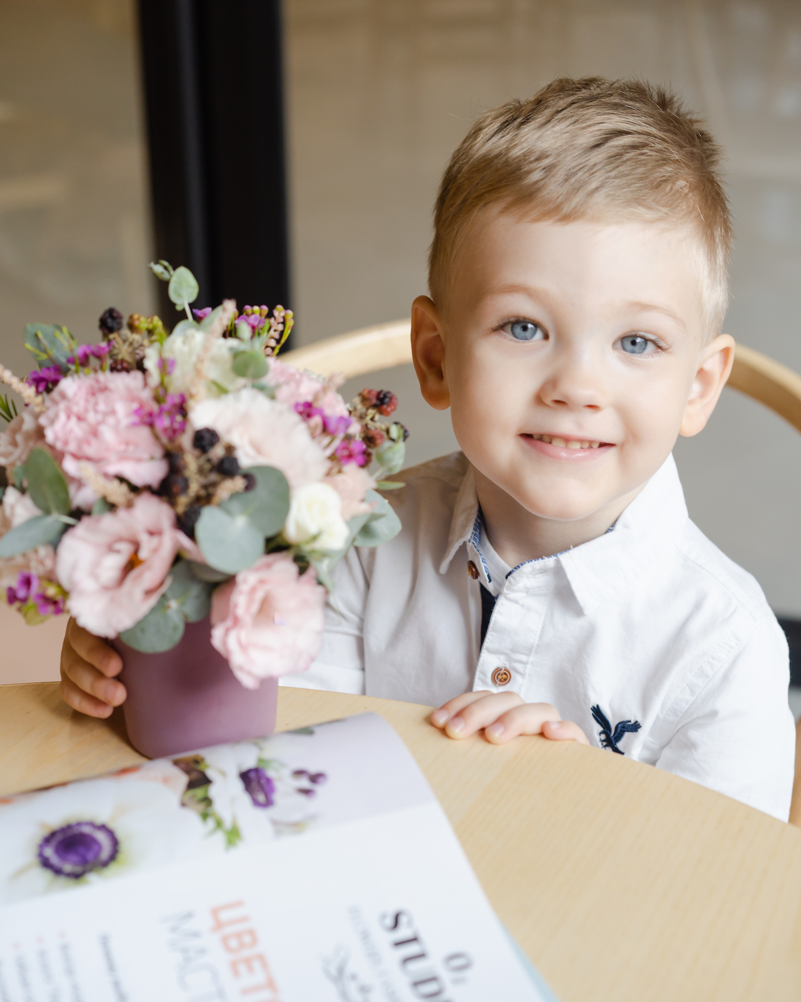 Photography for a flower boutique. Portrait and wedding photographer in New York