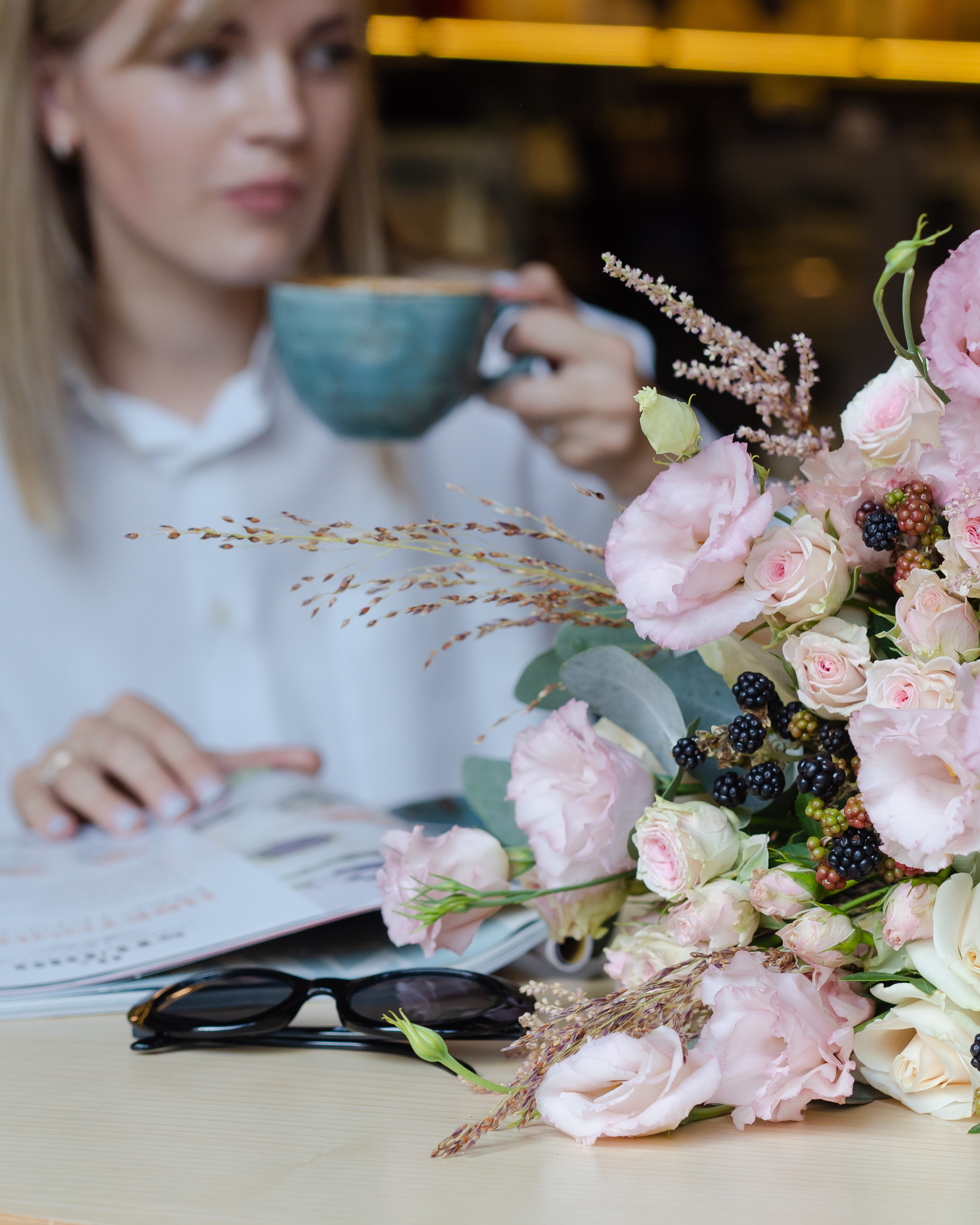 Photography for a flower boutique. Portrait and wedding photographer in New York