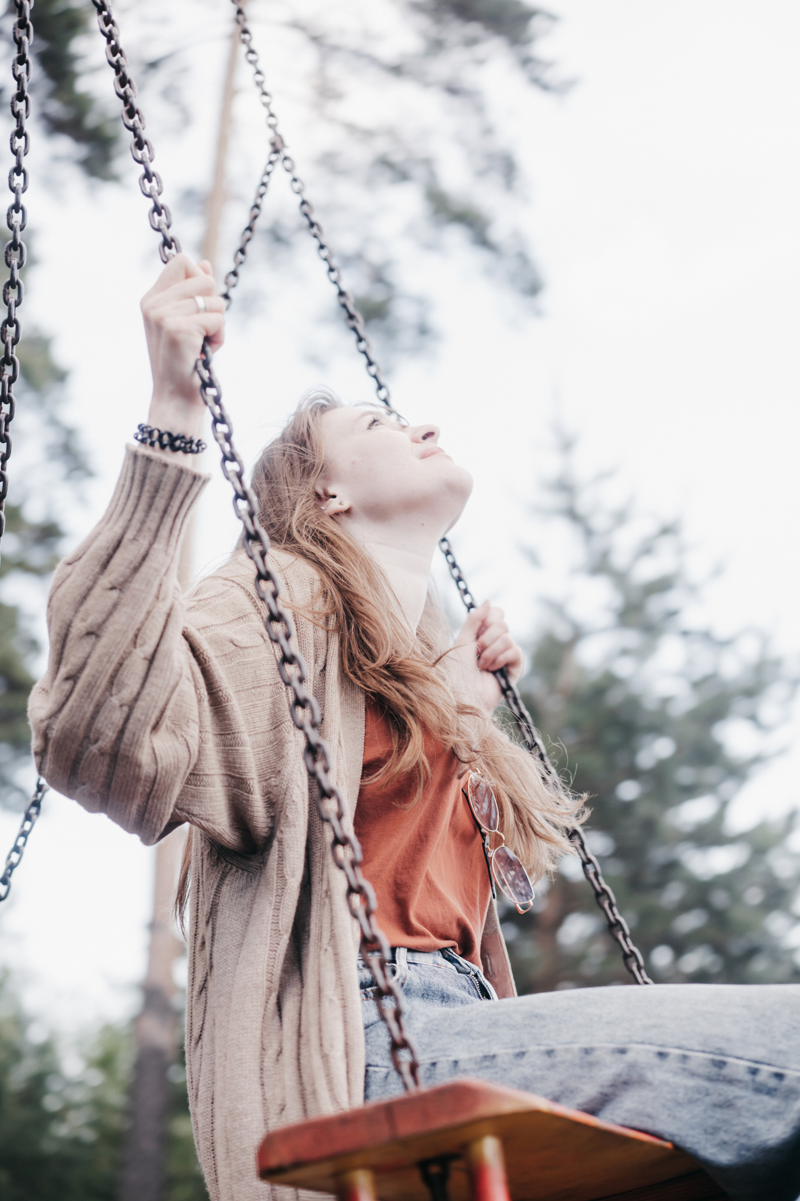 Photo of a couple in the forest. Portrait and wedding photographer in New York