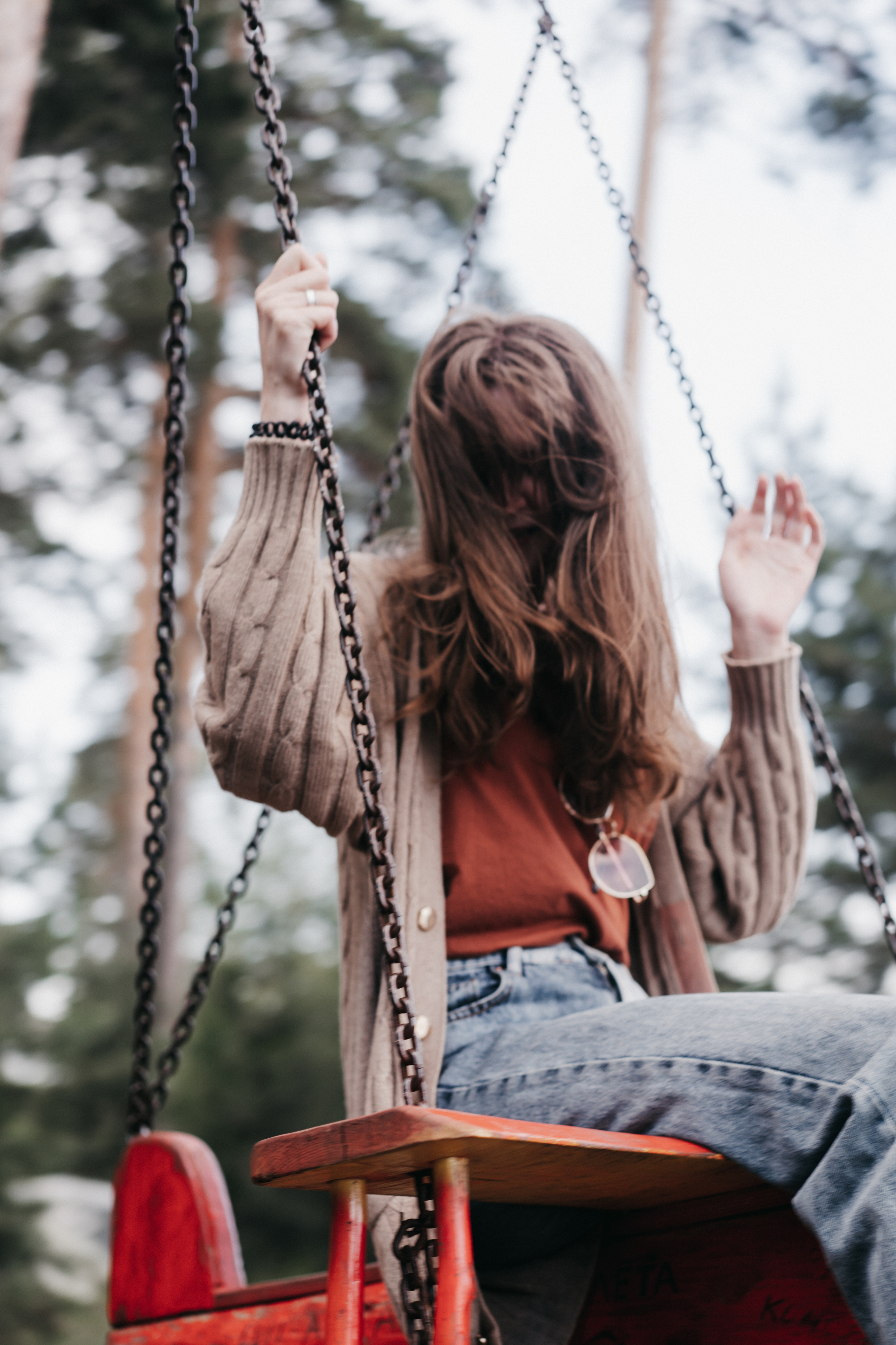 Photo of a couple in the forest. Portrait and wedding photographer in New York