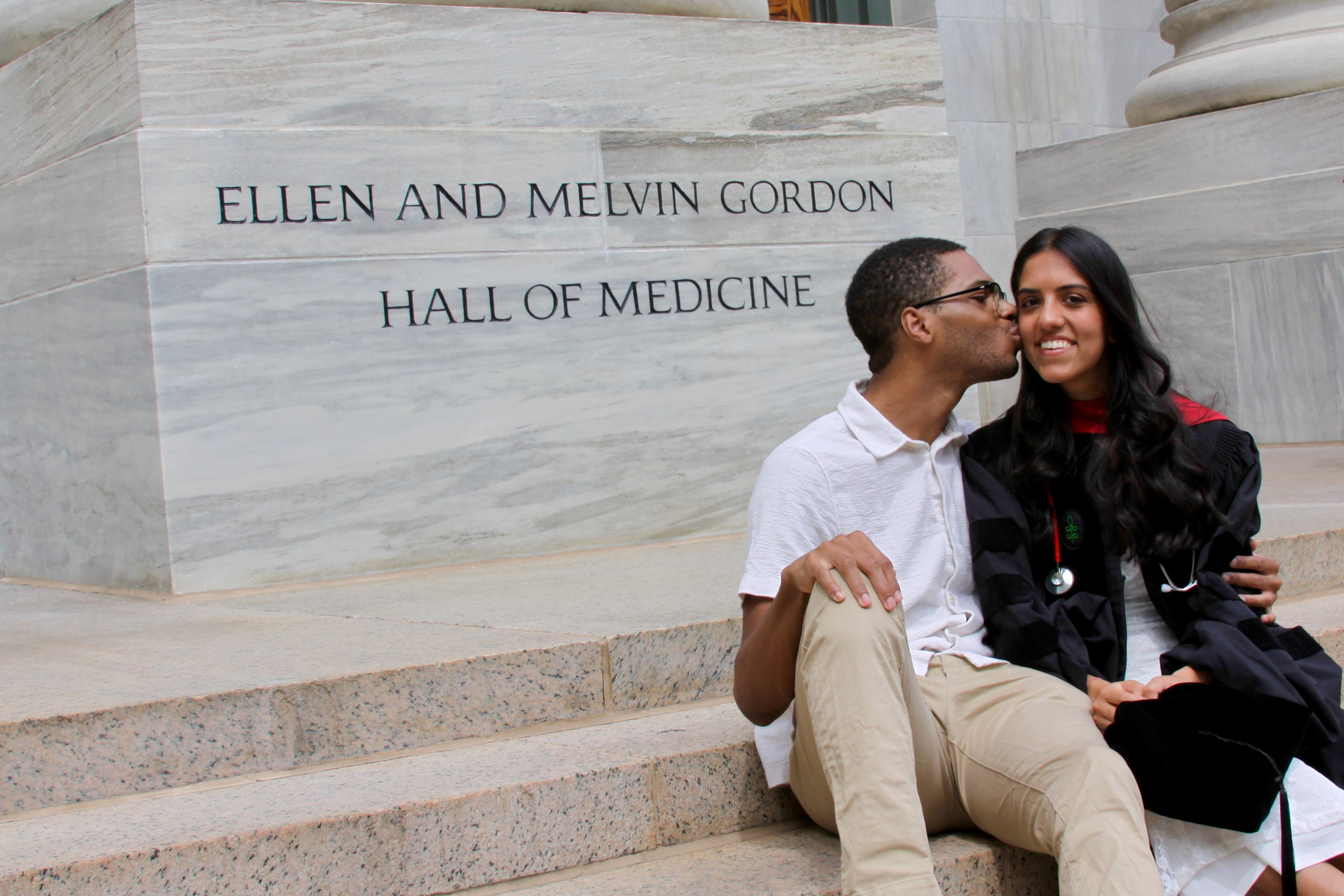MD graduation with Ruhi. Kelly Sang, graduation and portrait photographer in Boston