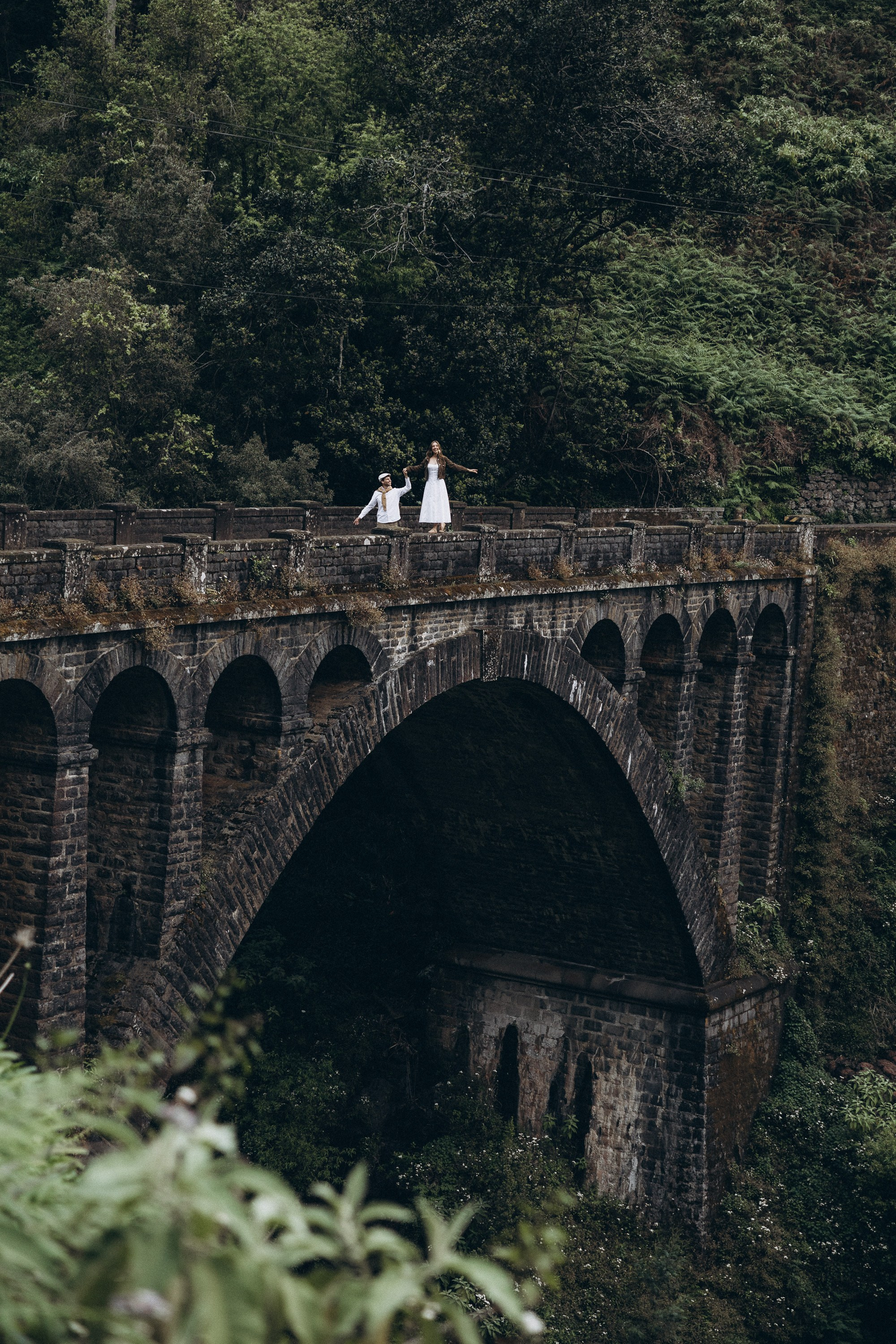 Love story on an ancient bridge in Madeira