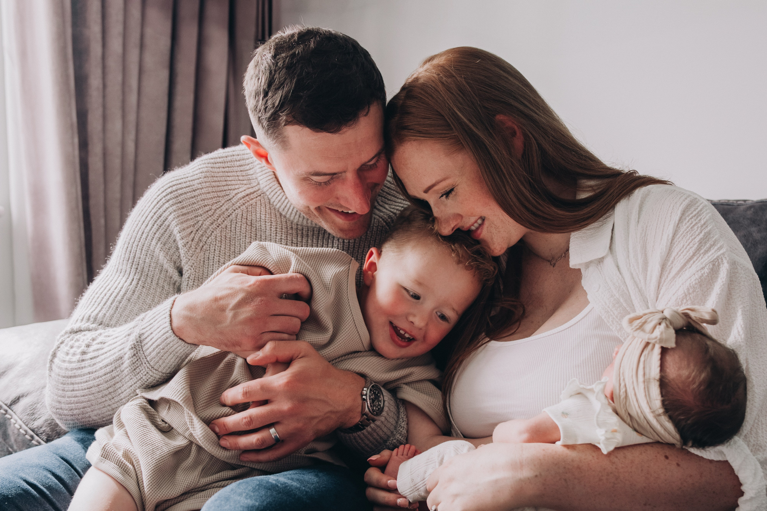 Lifestyle family photography at home in Newcastle Upon Tyne