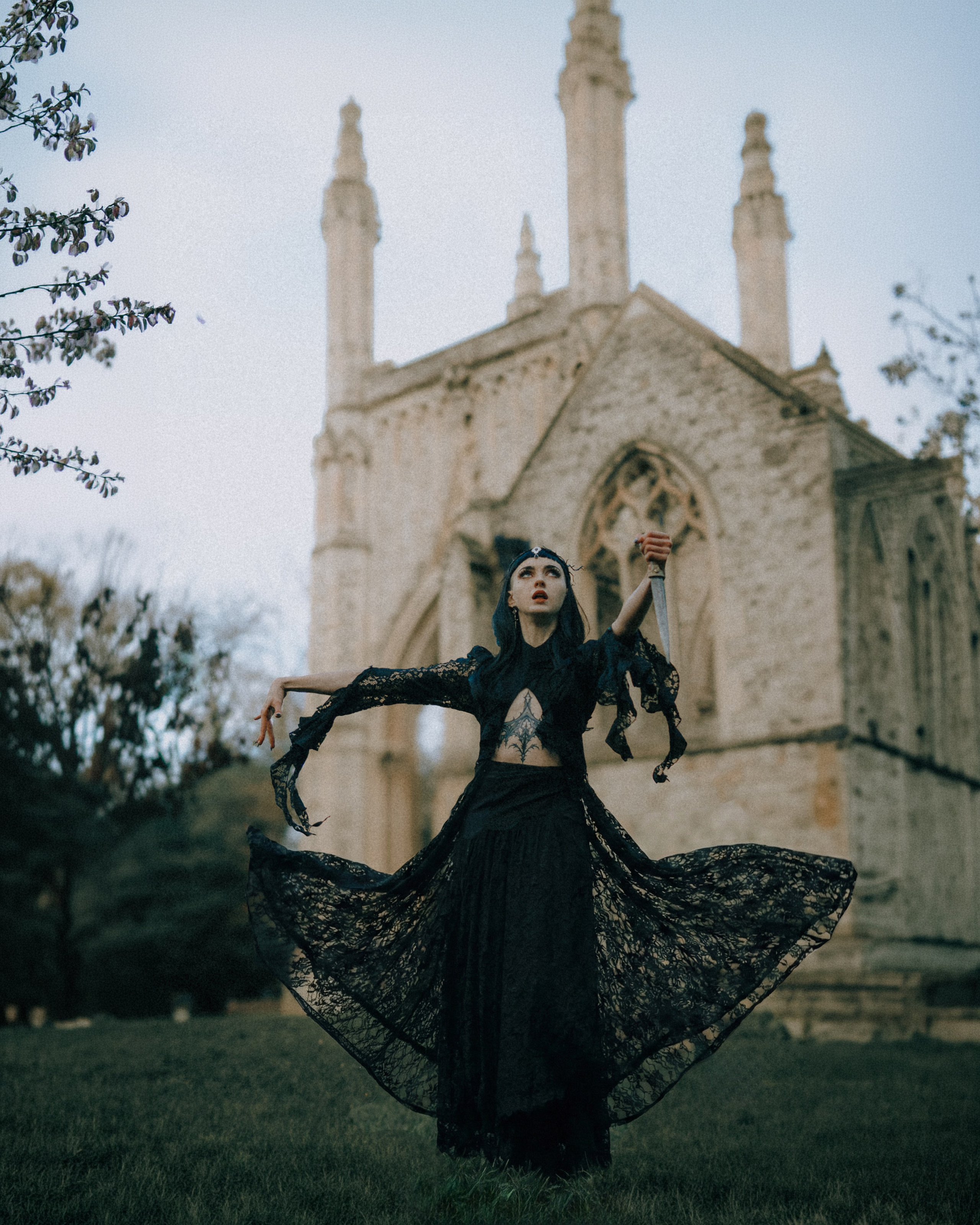 Gothic cemetery photoshoot. Moth & Moss Photography