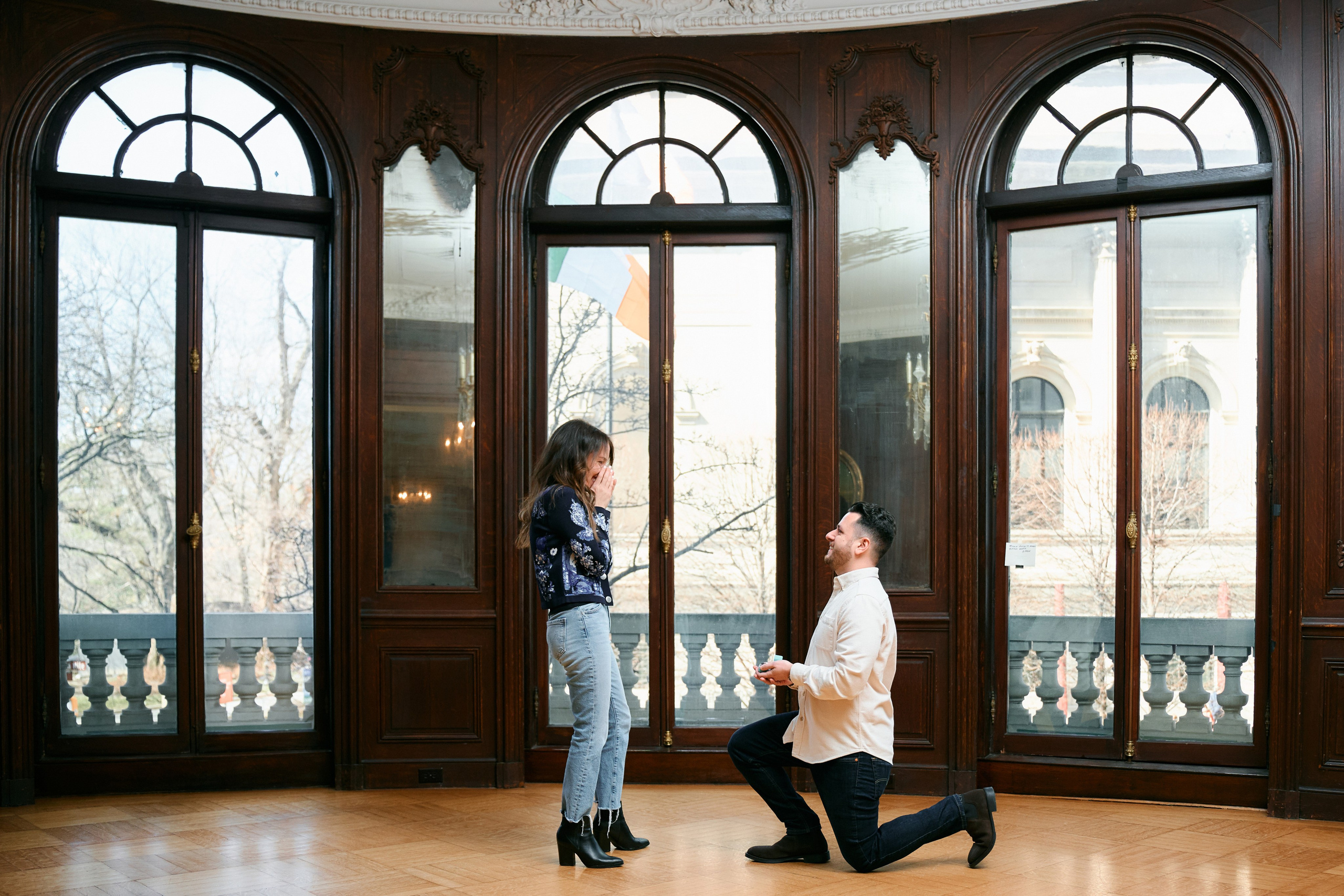 Surprise Proposal in New York. Professional Wedding and event photographer USA New York