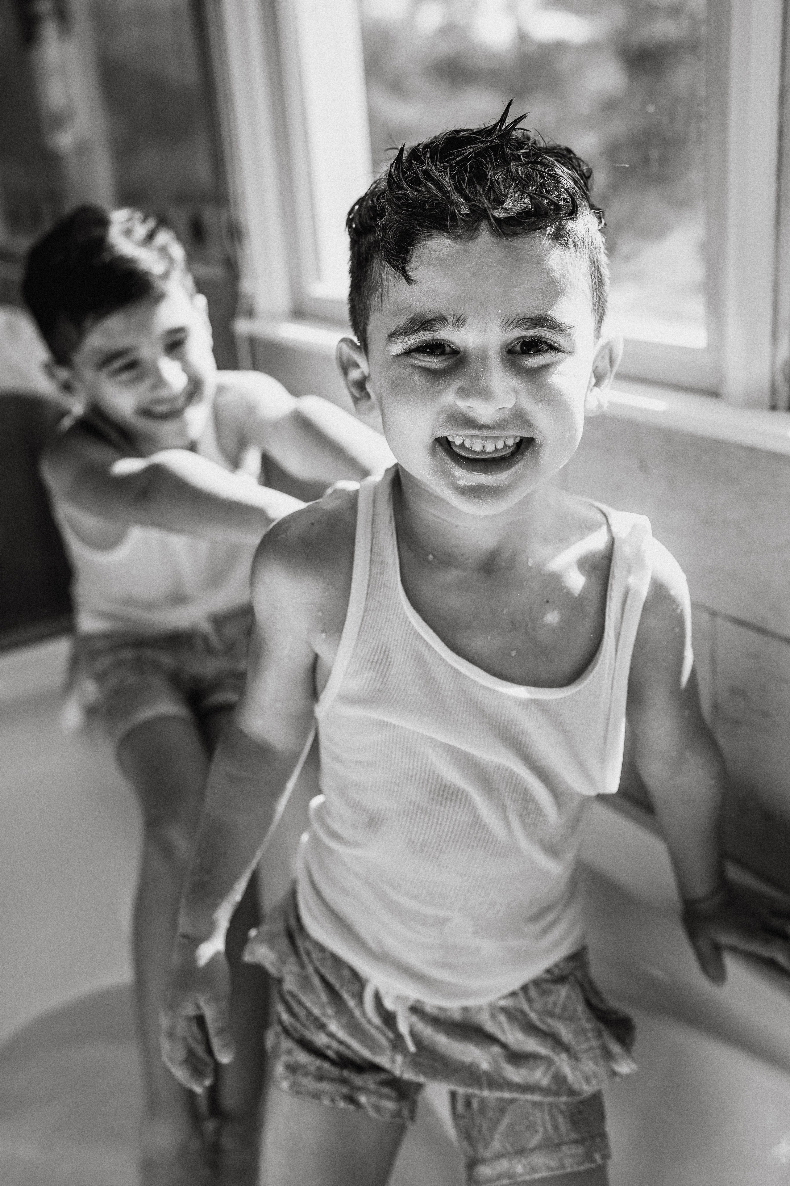 Samantha and kids at home. Wedding and family photographer and videographer PA, NJ, NY, DE, MD