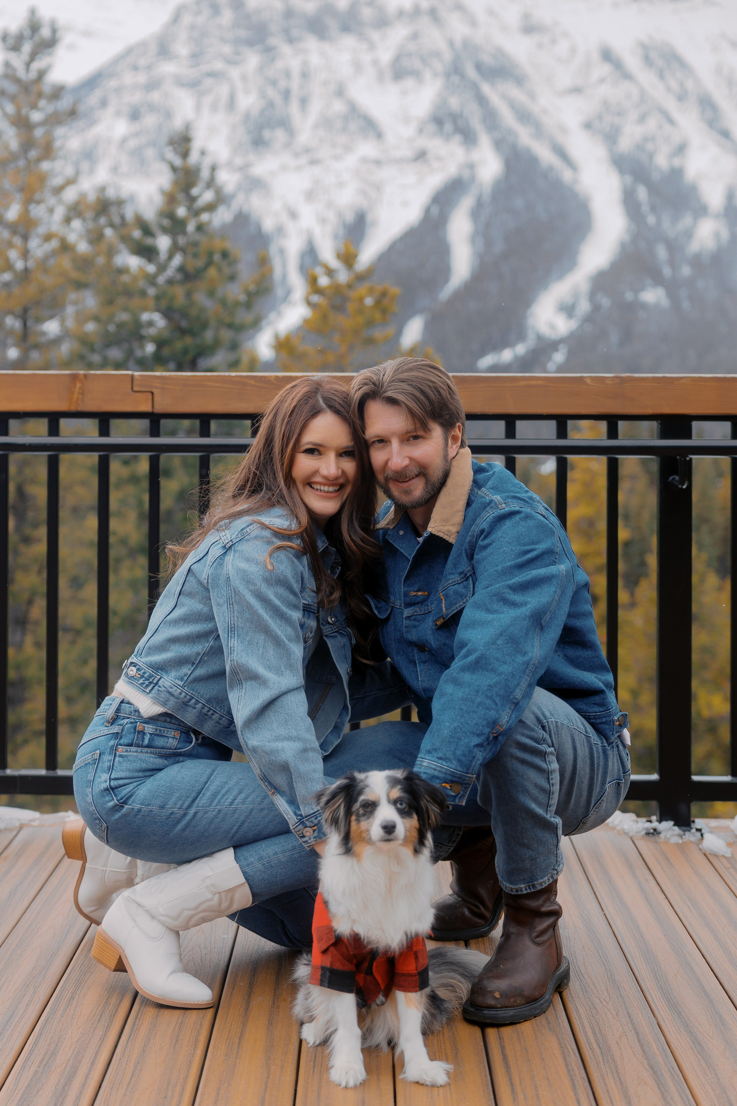 Ski engagement session. Home