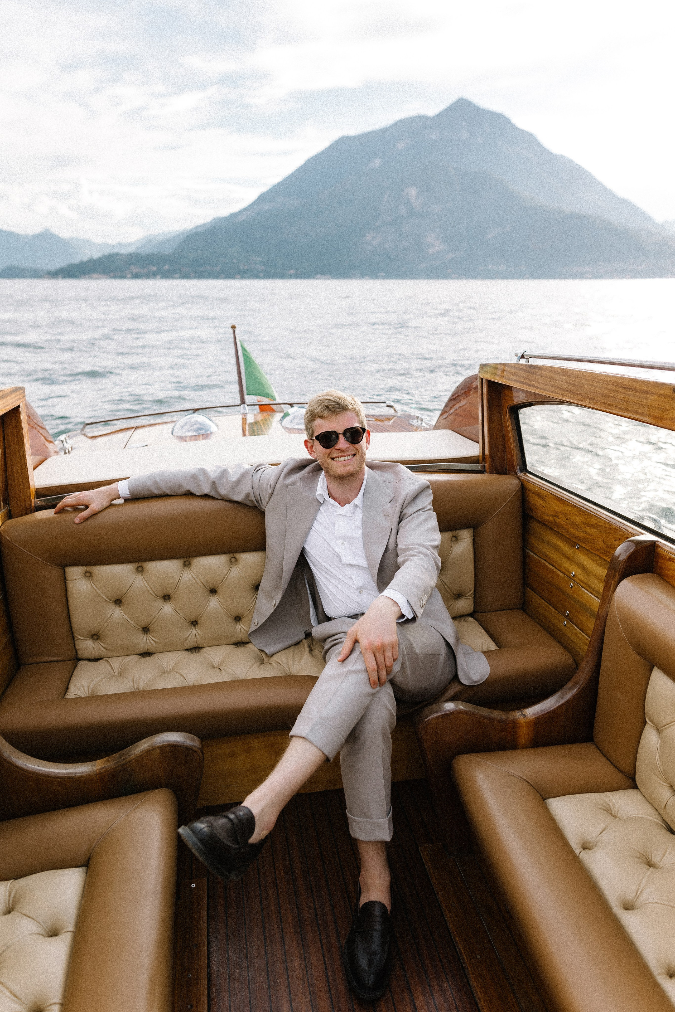 Lake Como Elopement Photography | Boat & Villa Monastero Wedding. Photographer in Italy Anna Linnik