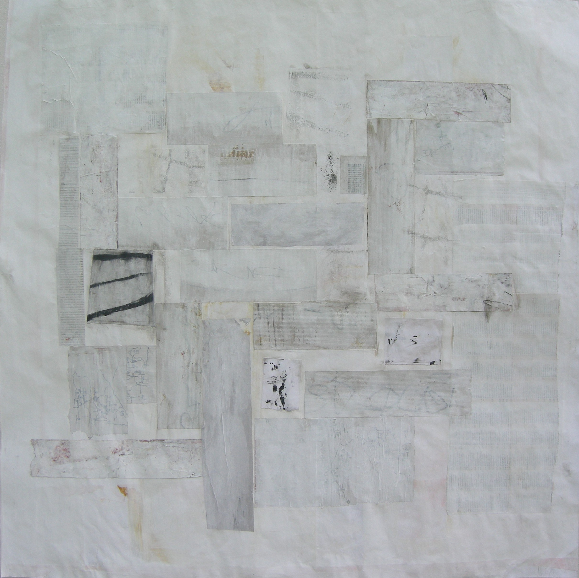 O.T. 2010 - zirka 100x100                                                            Papier auf Holzplatten aufgezogen