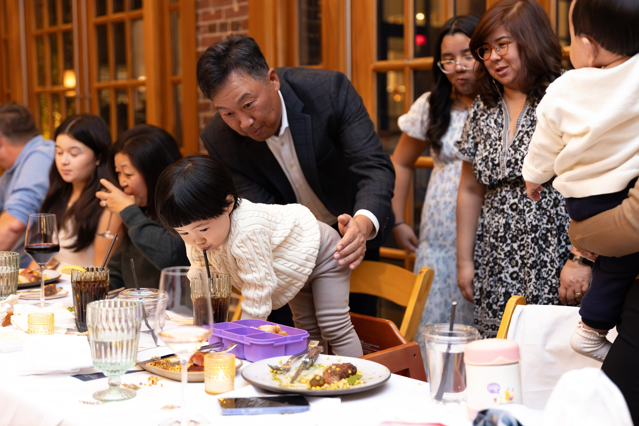 Korean Family 77th Birthday | Elegant European Restaurant Celebration. Family, lifestyle, and commercial photography in New York and New Jersey