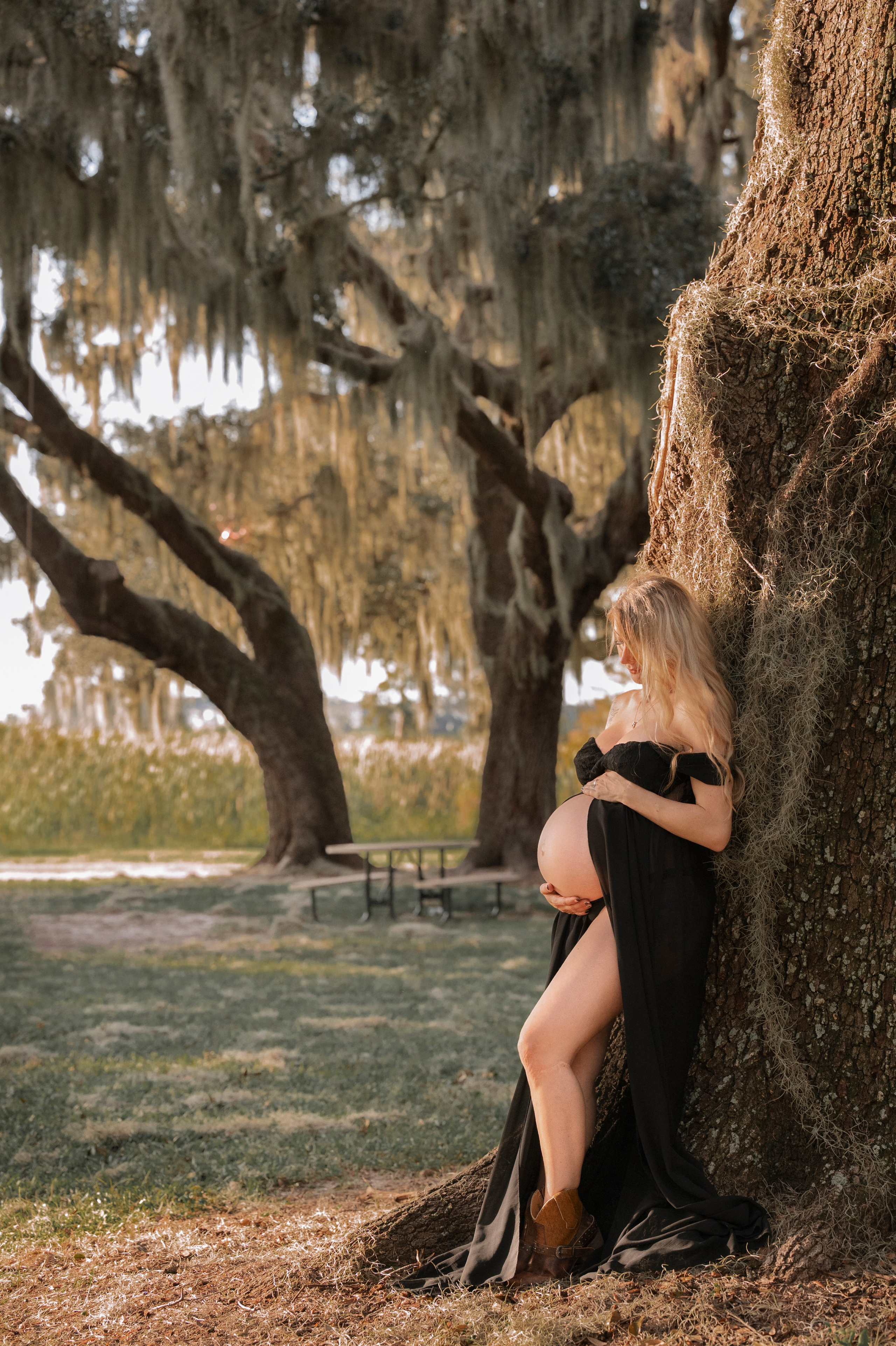Maternity session outside. Portrait, kids and family photographer in Wesley Chapel Alina Alice Osipova