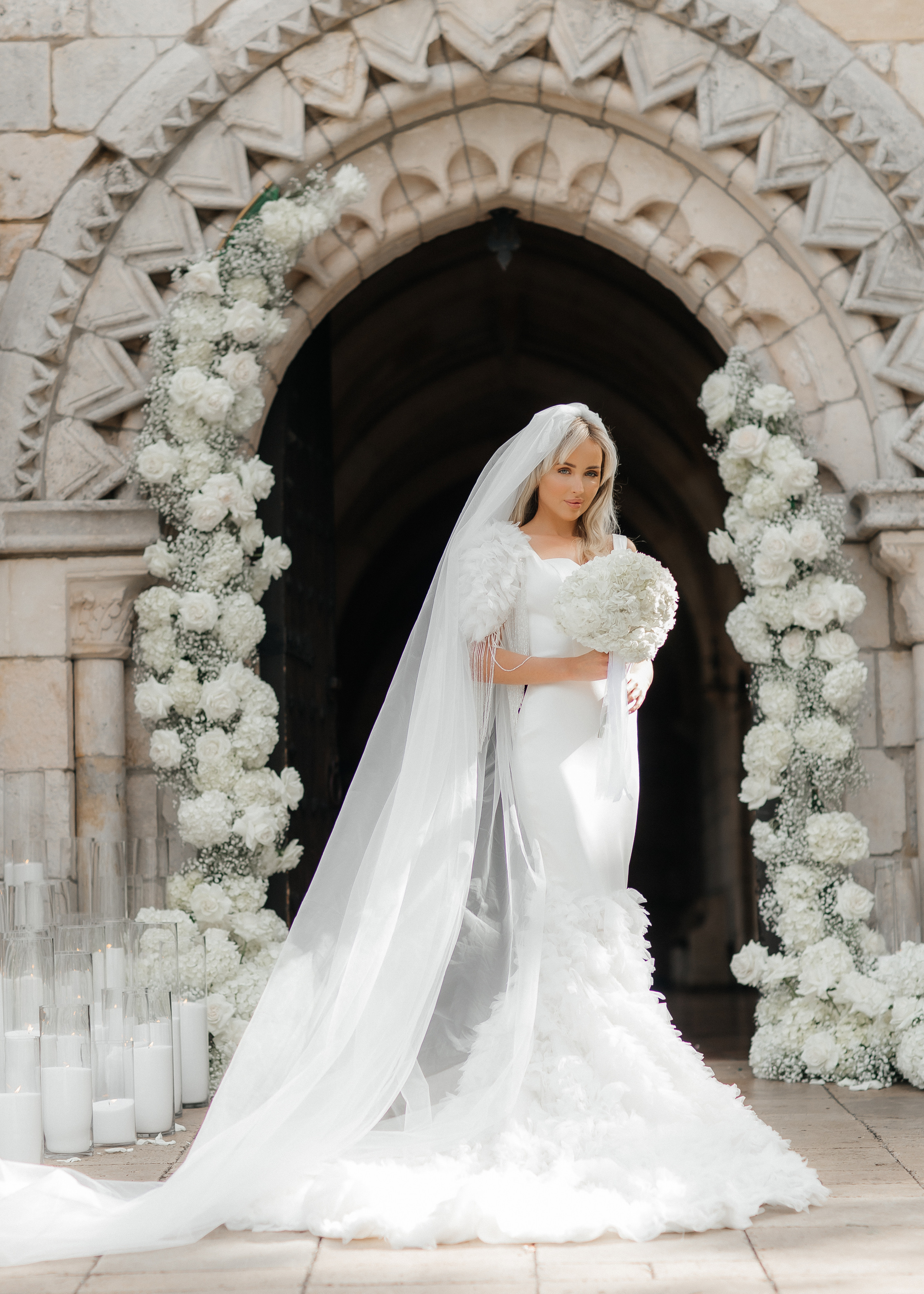 Cute Wedding at Spanish Monastery in Miami. Luxury Wedding Photography and Cinematography