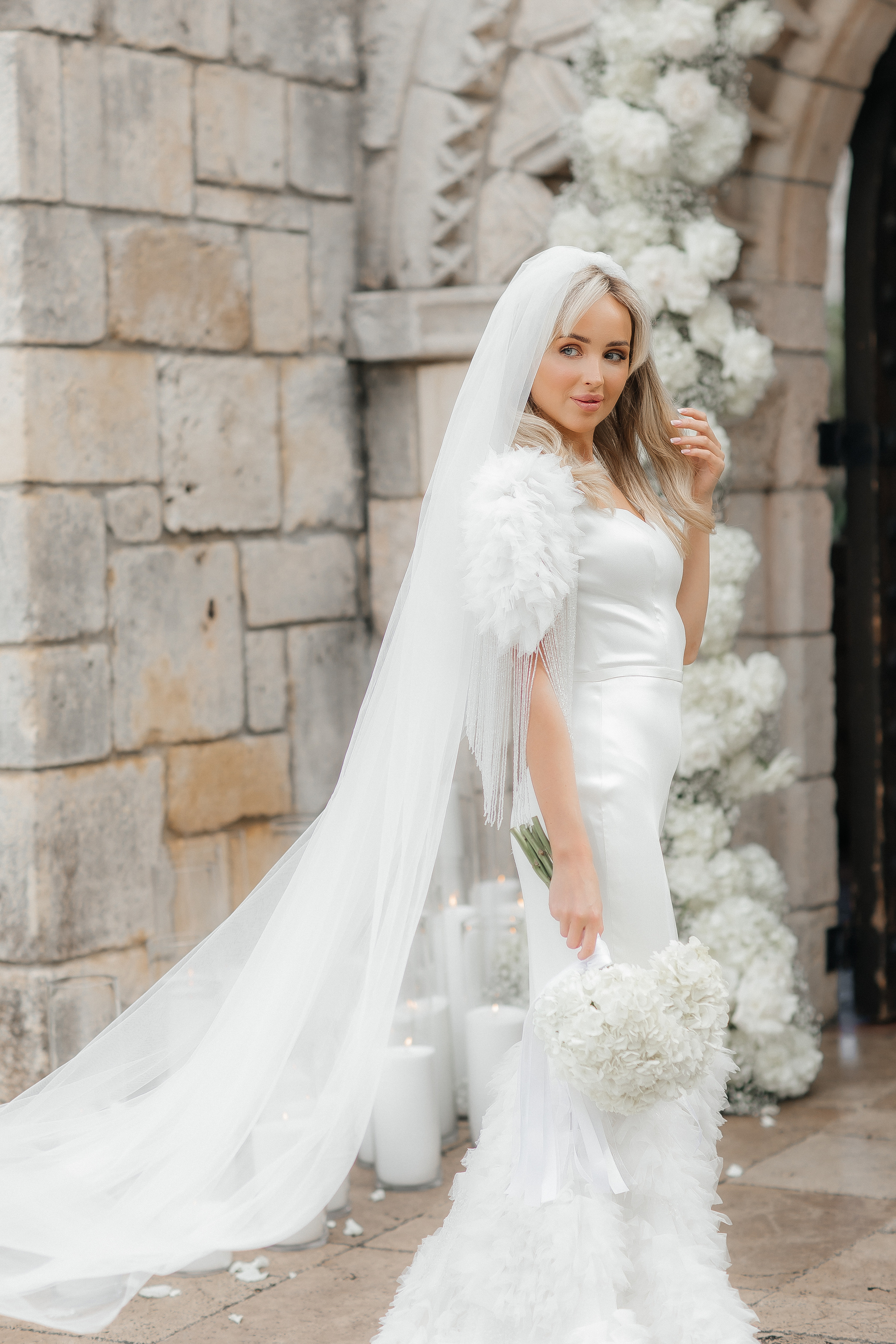 Cute Wedding at Spanish Monastery in Miami. Luxury Wedding Photography and Cinematography