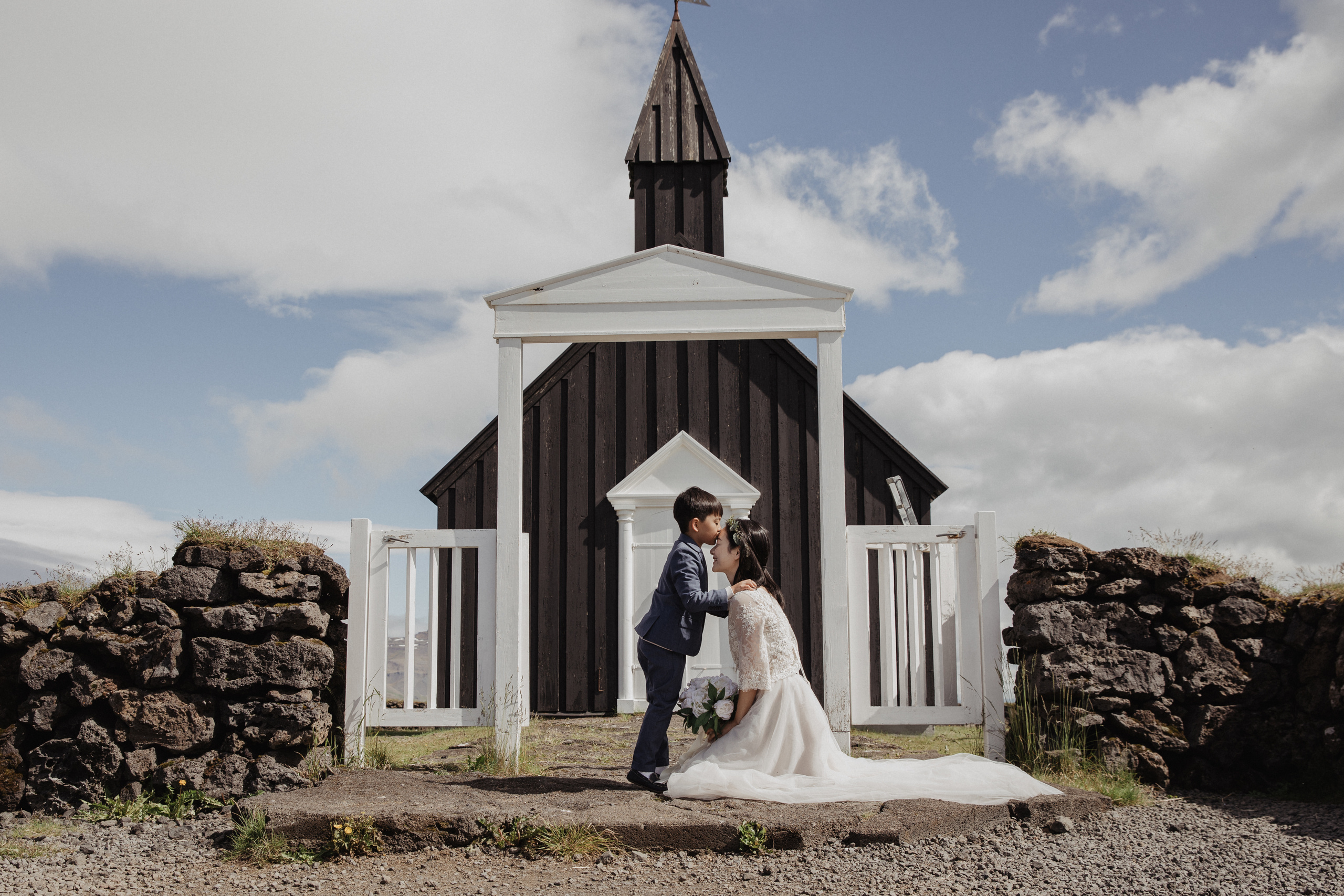 Family photoshoot at Snaefellsnes peninsula Iceland. Iceland elopement photographer & videographer