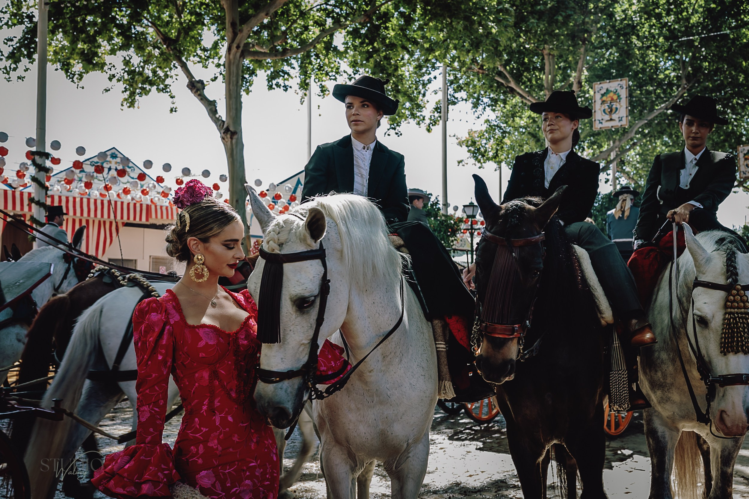 Sesión de fotos en feria de Abril de Sevilla. Inicio