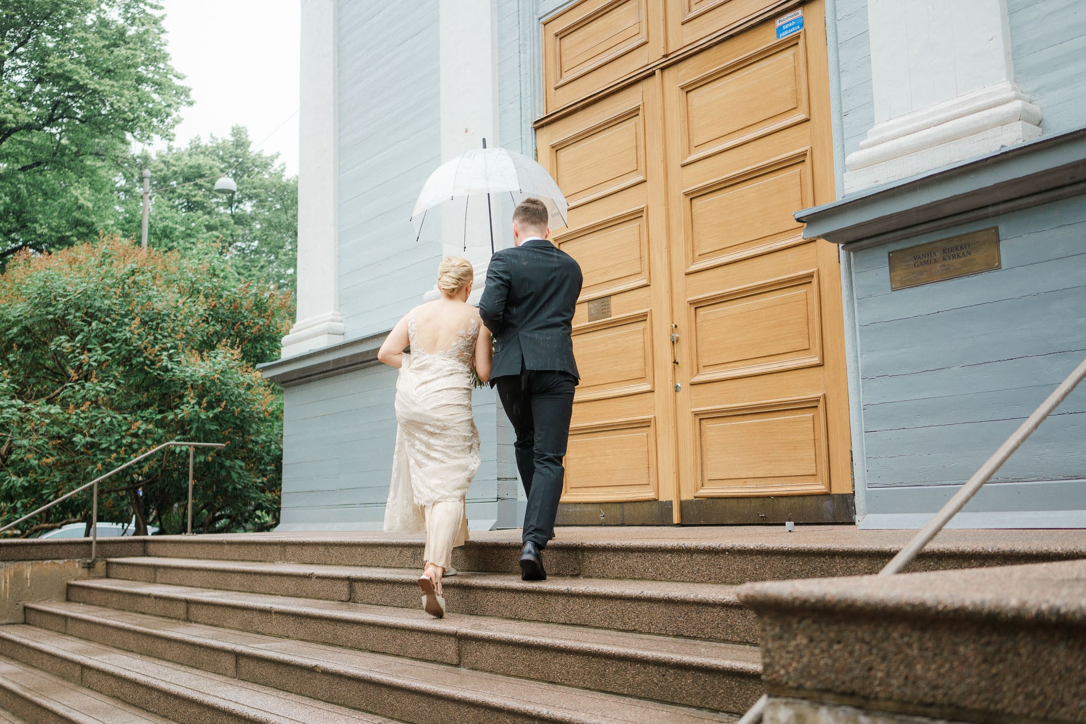 Hääkuvaus Klaus K, Rake-sali ja Helsingin vanha kirkko