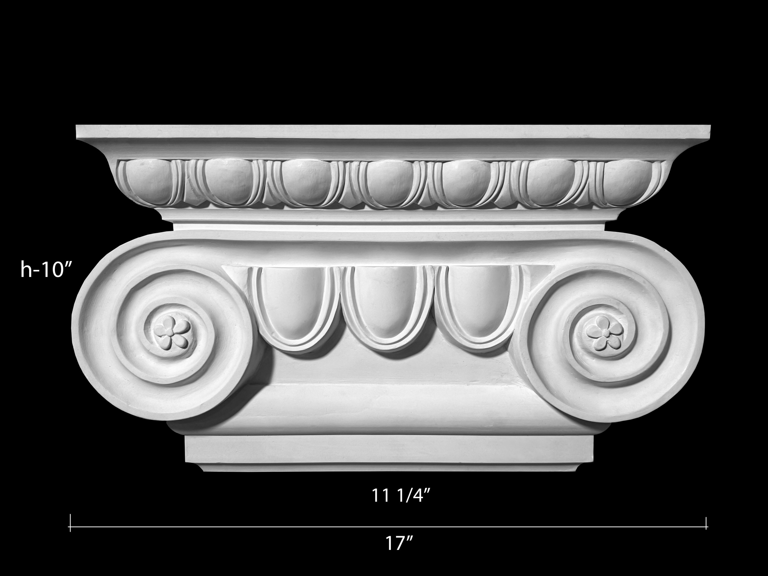 Columns. Plaster molding