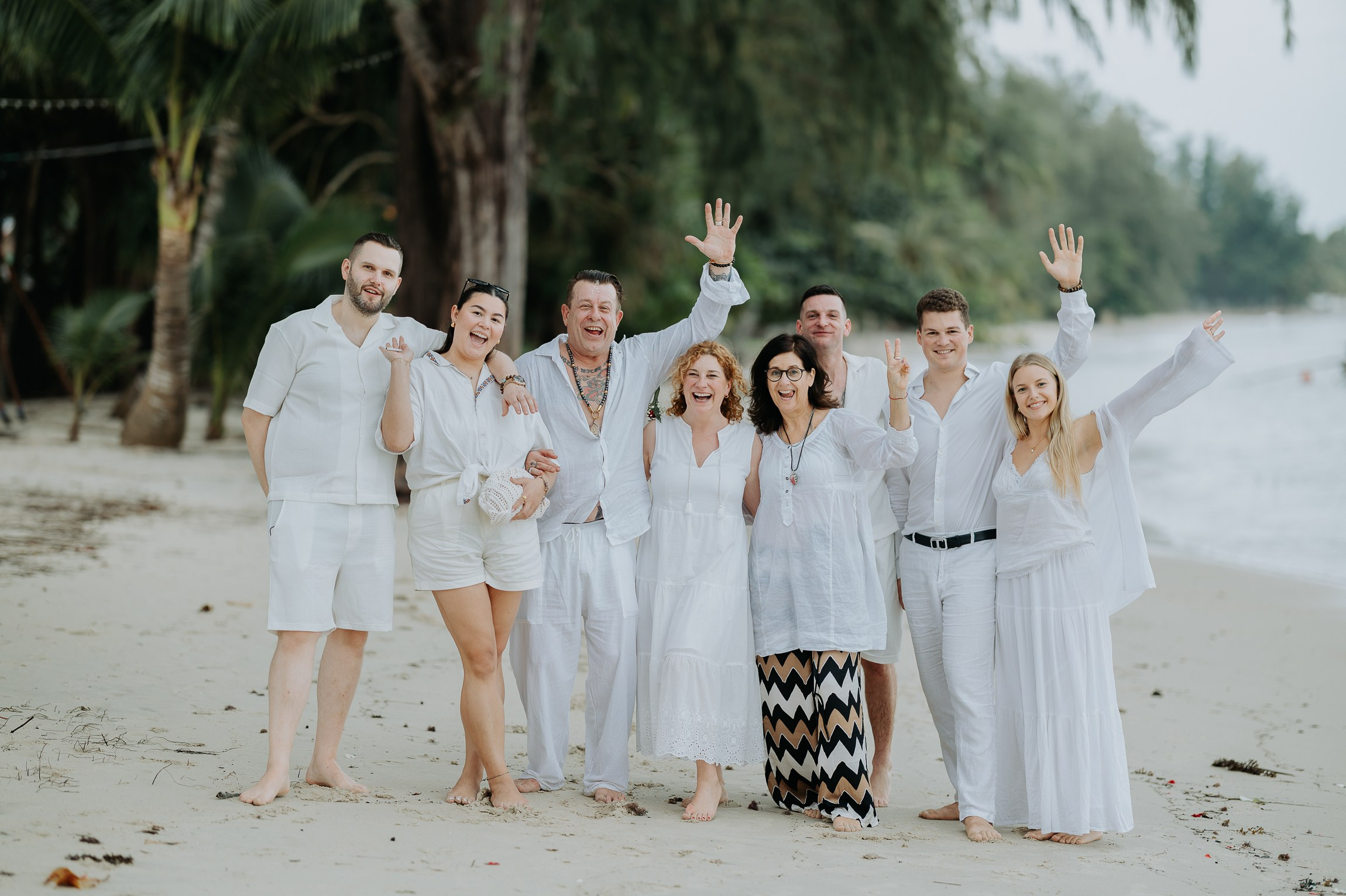 Simone & Matthias Peter. Buddhist blessing wedding Ceremony on Koh Samui, Thailand
