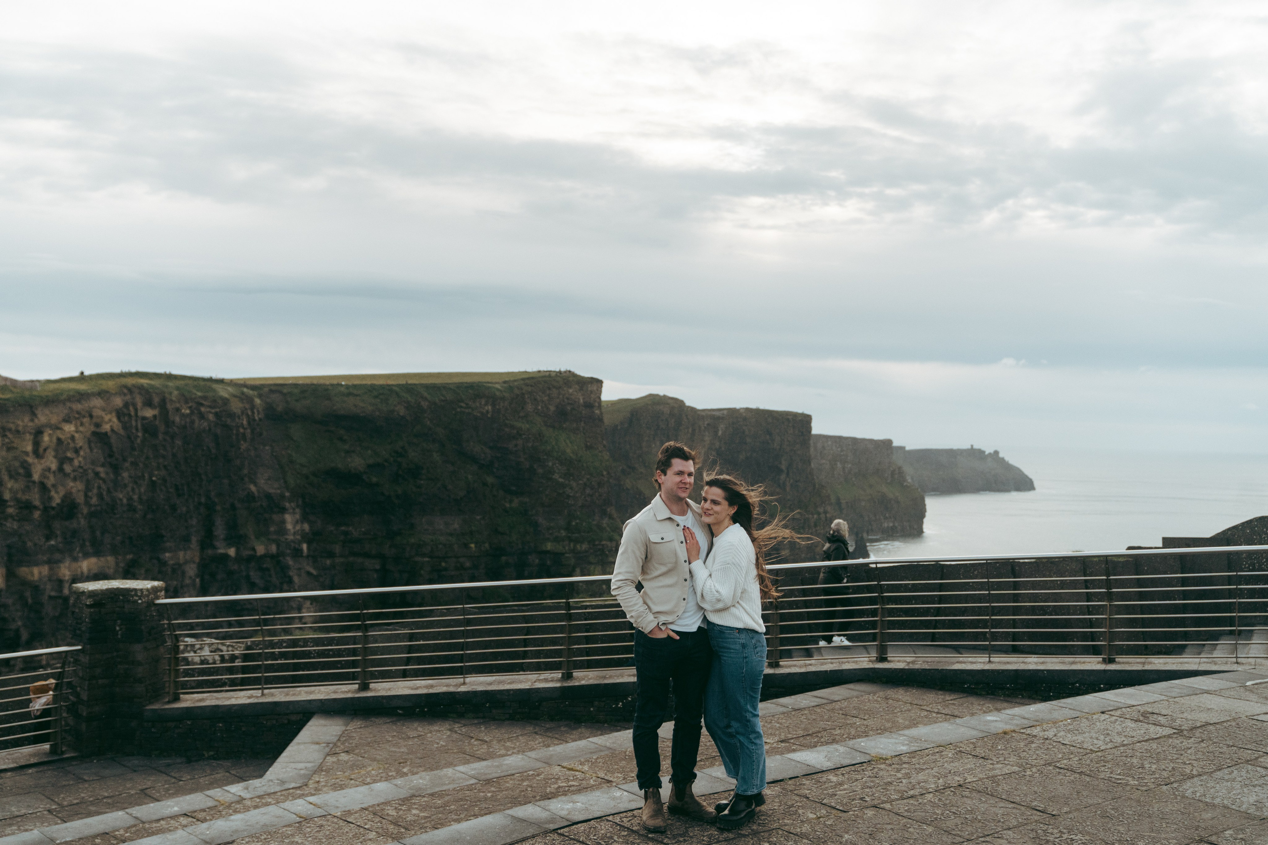 Proposal at Cliffs Moher. Wedding and family photographer Ireland