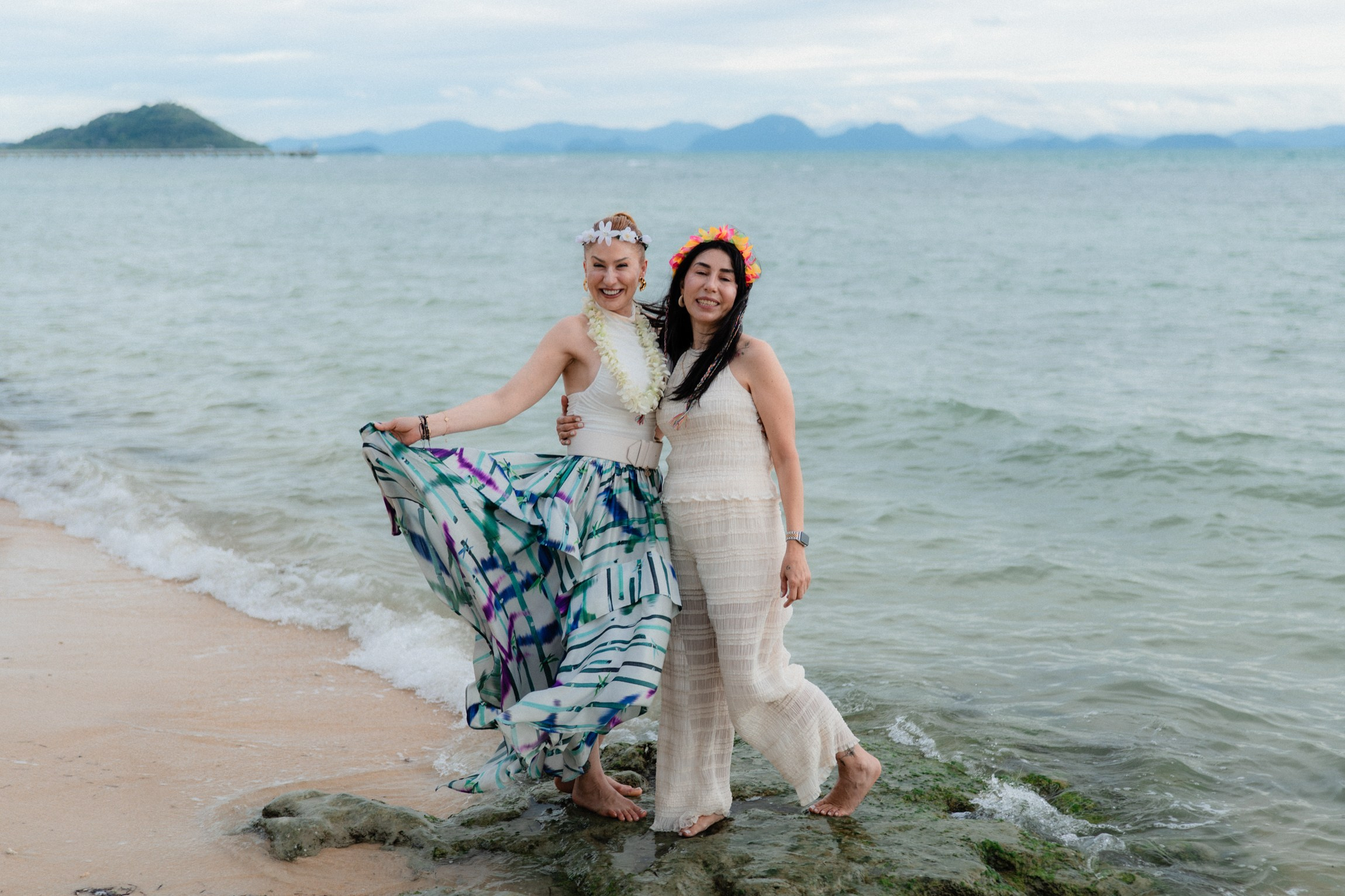 Birthday blessing of Nurcan. Buddhist blessing wedding Ceremony on Koh Samui, Thailand
