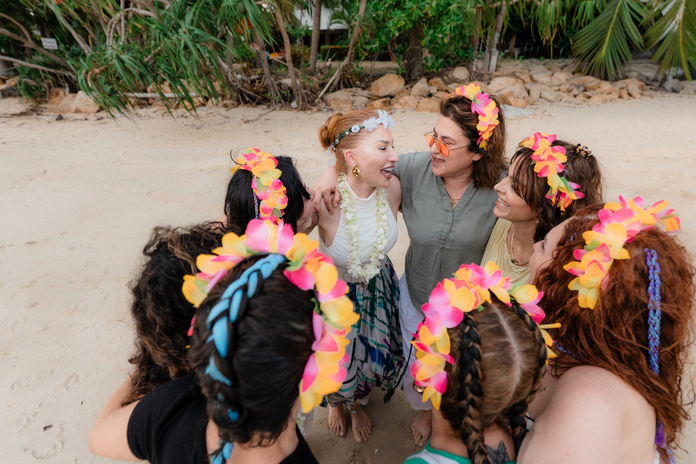 Birthday blessing of Nurcan. Buddhist blessing wedding Ceremony on Koh Samui, Thailand