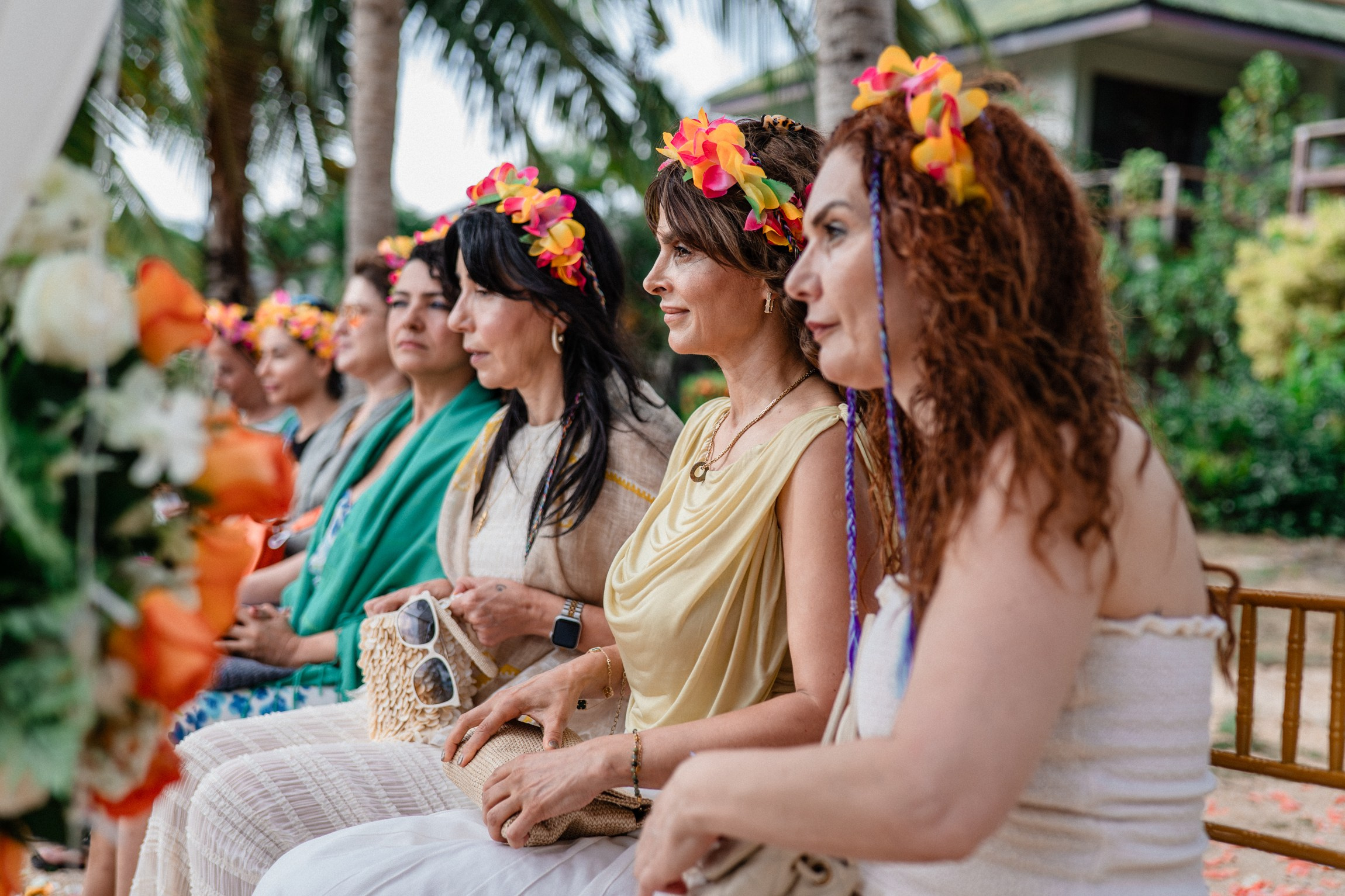 Birthday blessing of Nurcan. Buddhist blessing wedding Ceremony on Koh Samui, Thailand