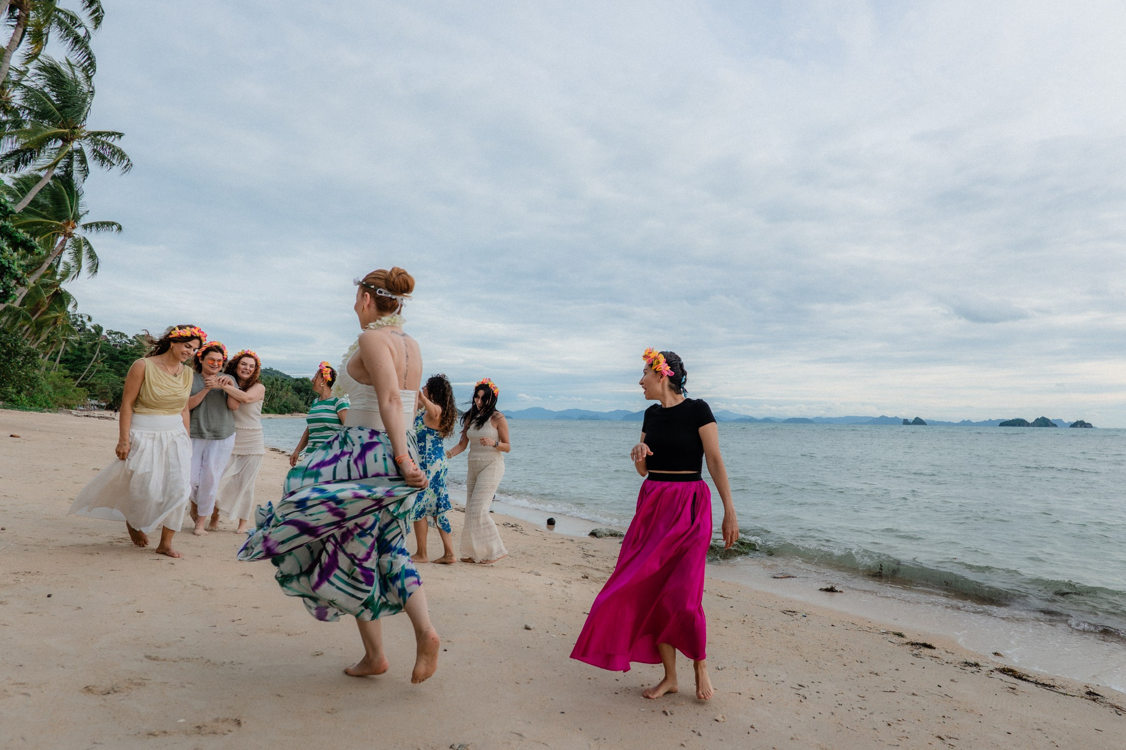 Birthday blessing of Nurcan. Buddhist blessing wedding Ceremony on Koh Samui, Thailand