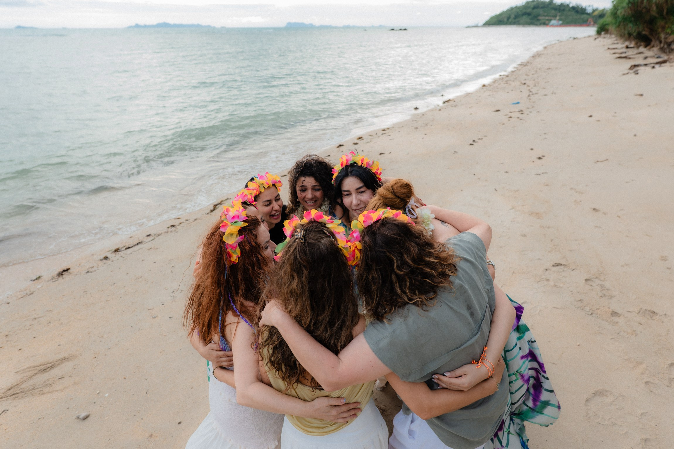 Birthday blessing of Nurcan. Buddhist blessing wedding Ceremony on Koh Samui, Thailand