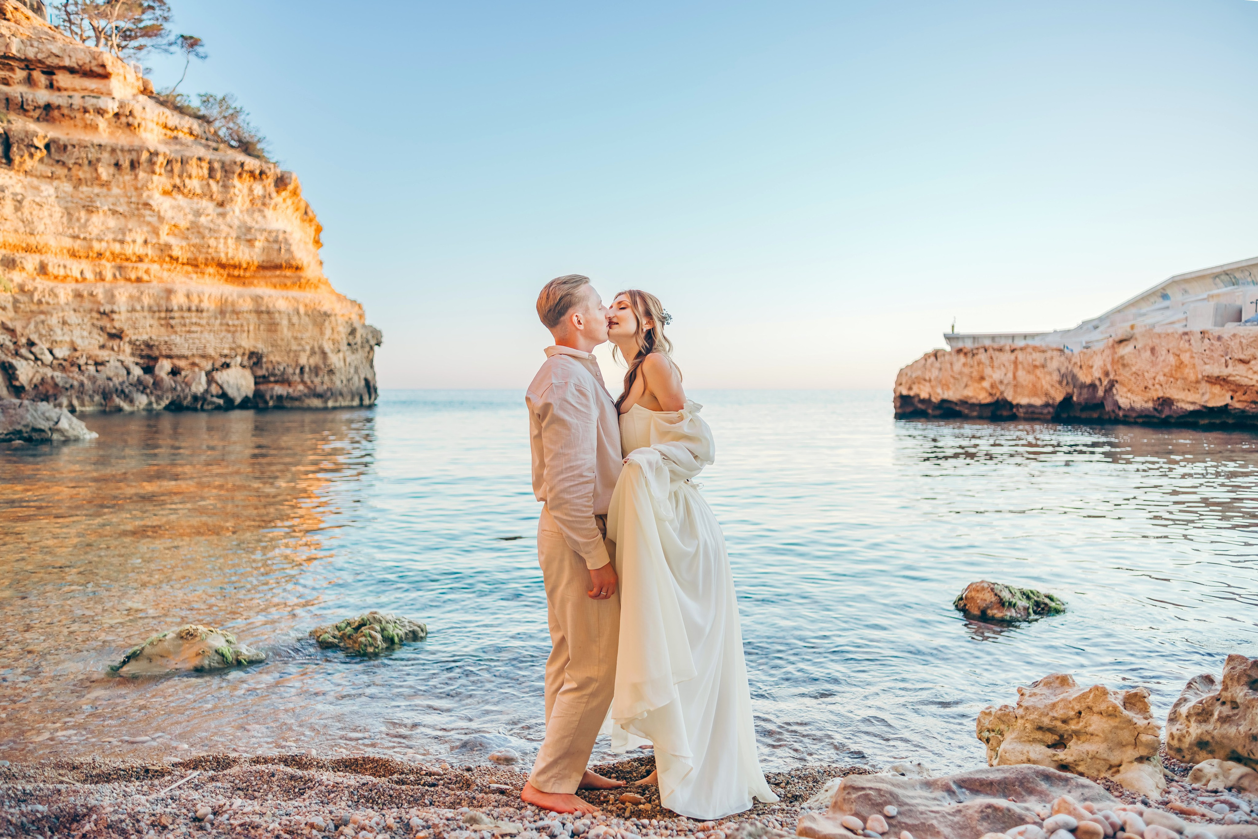Intimate vow in the bay. Фотограф у Пальма де Майорка