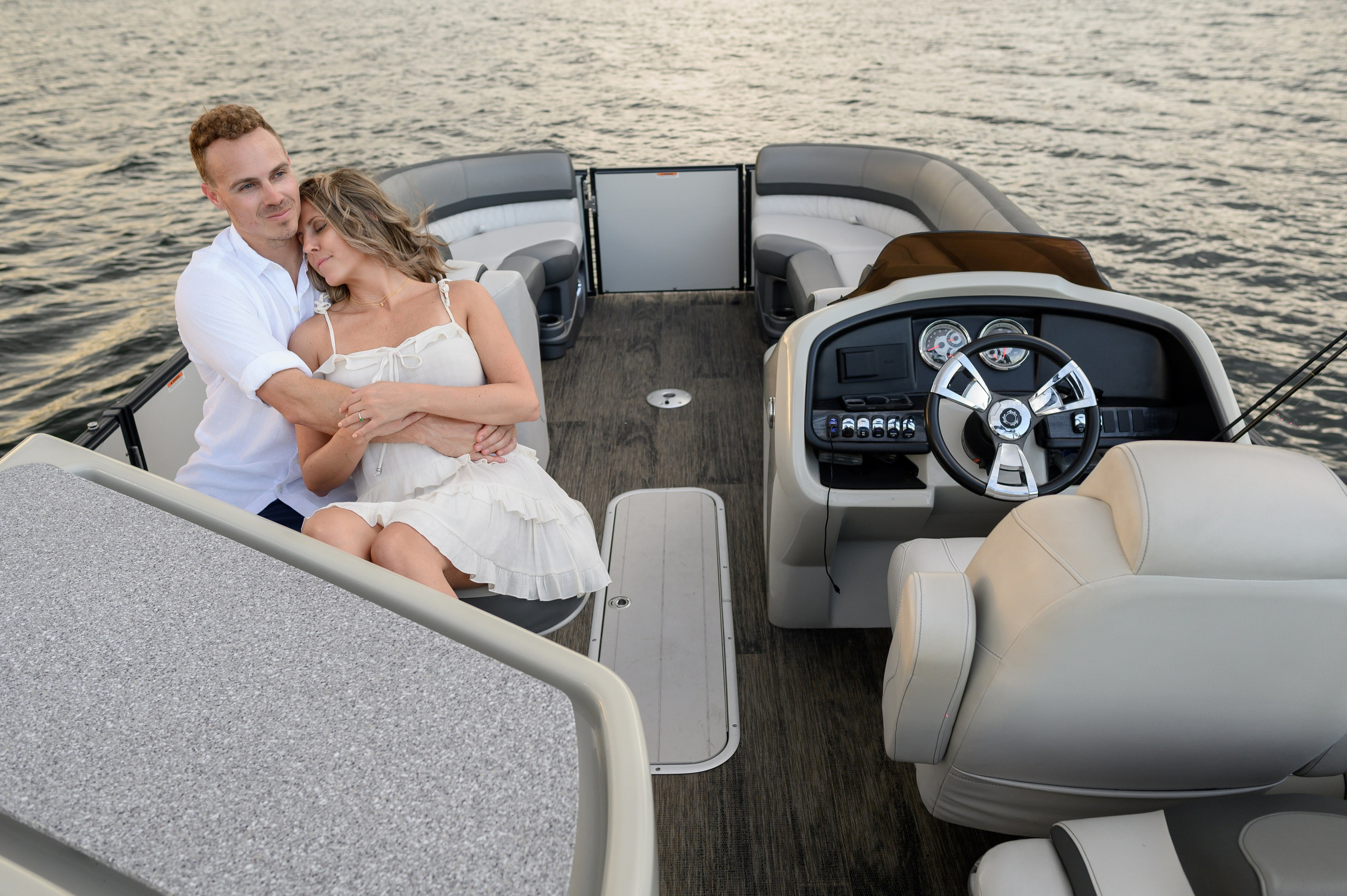 Where Love Meets Golden Light — A Romantic Boat Photoshoot in Florida