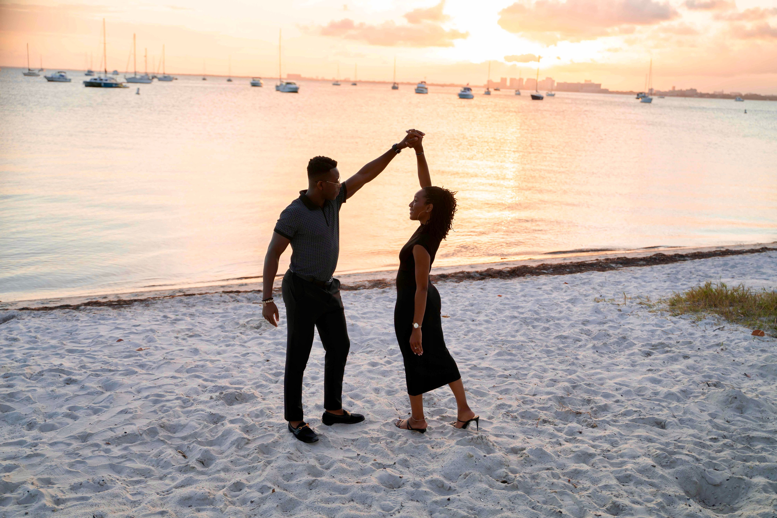 Eromon and Latisha | Key Biscayne Beach. Stefanovich Photography | Miami, FL