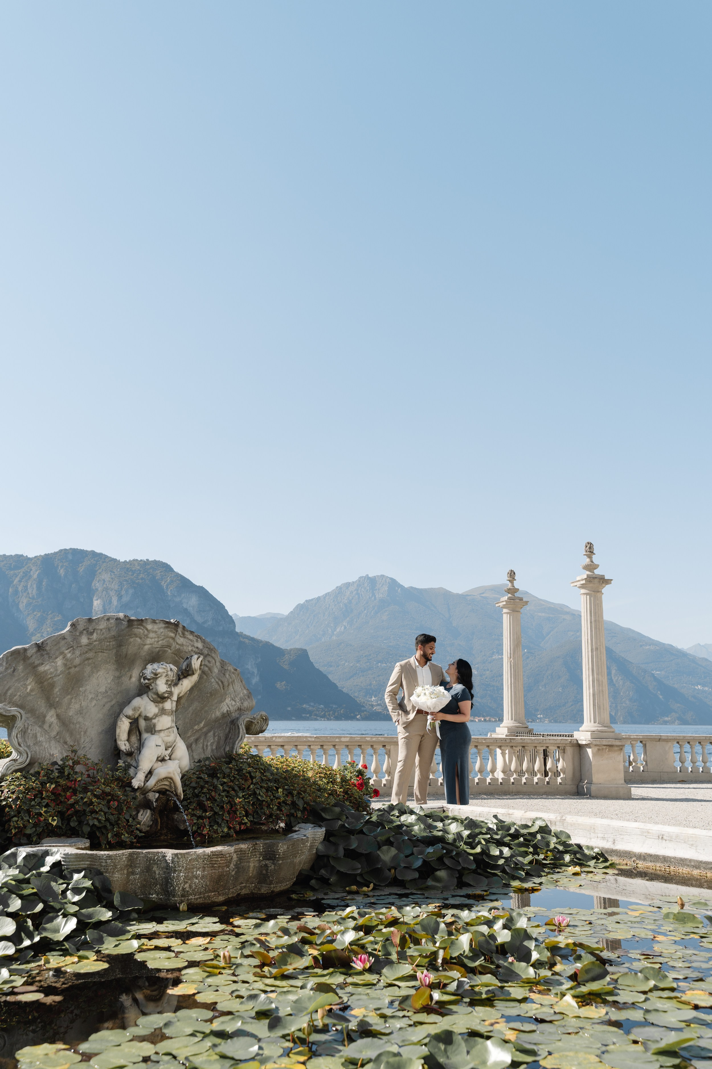 Villa Melzi Secret Proposal. Lake Como Proposal Photographer | Surprise Proposals & Engagements