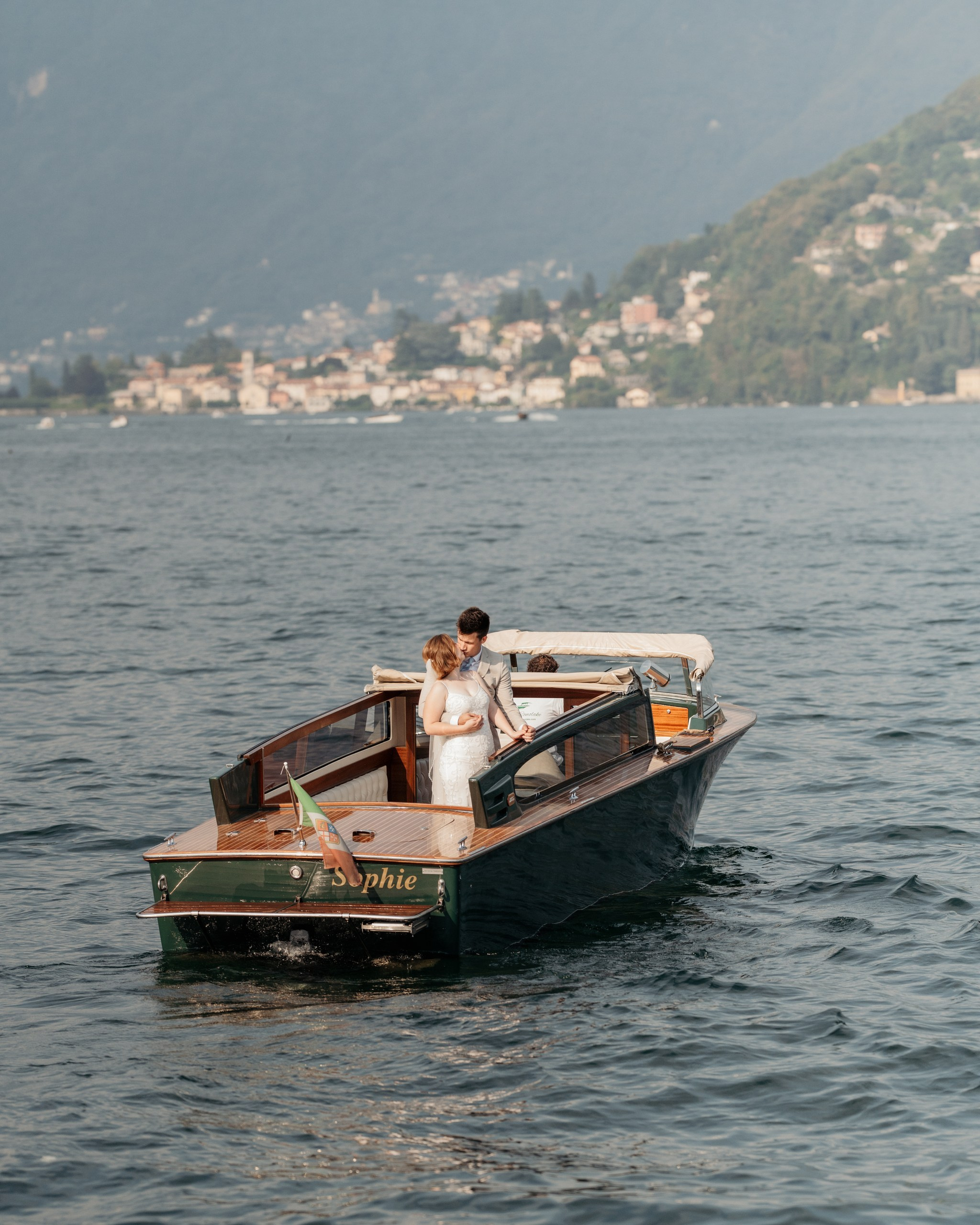 Cernobbio, Boat and Villa Olmo. Wedding Photographer Lake Como Ferrari Media Production