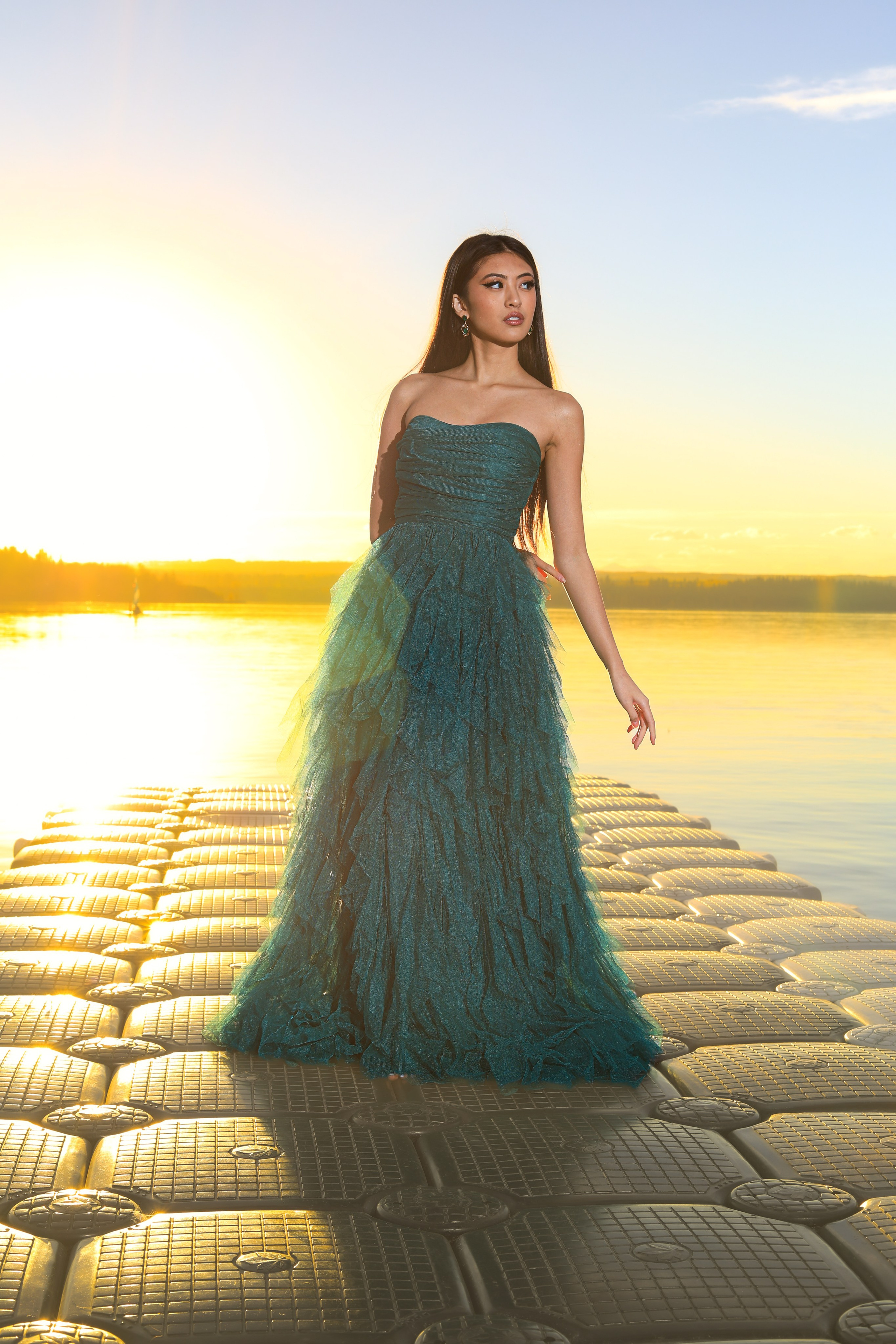 Golden Hour Glow: Lana Collantes’ Radiant Photoshoot. ProFly.club — Professional aerial filming in Calgary