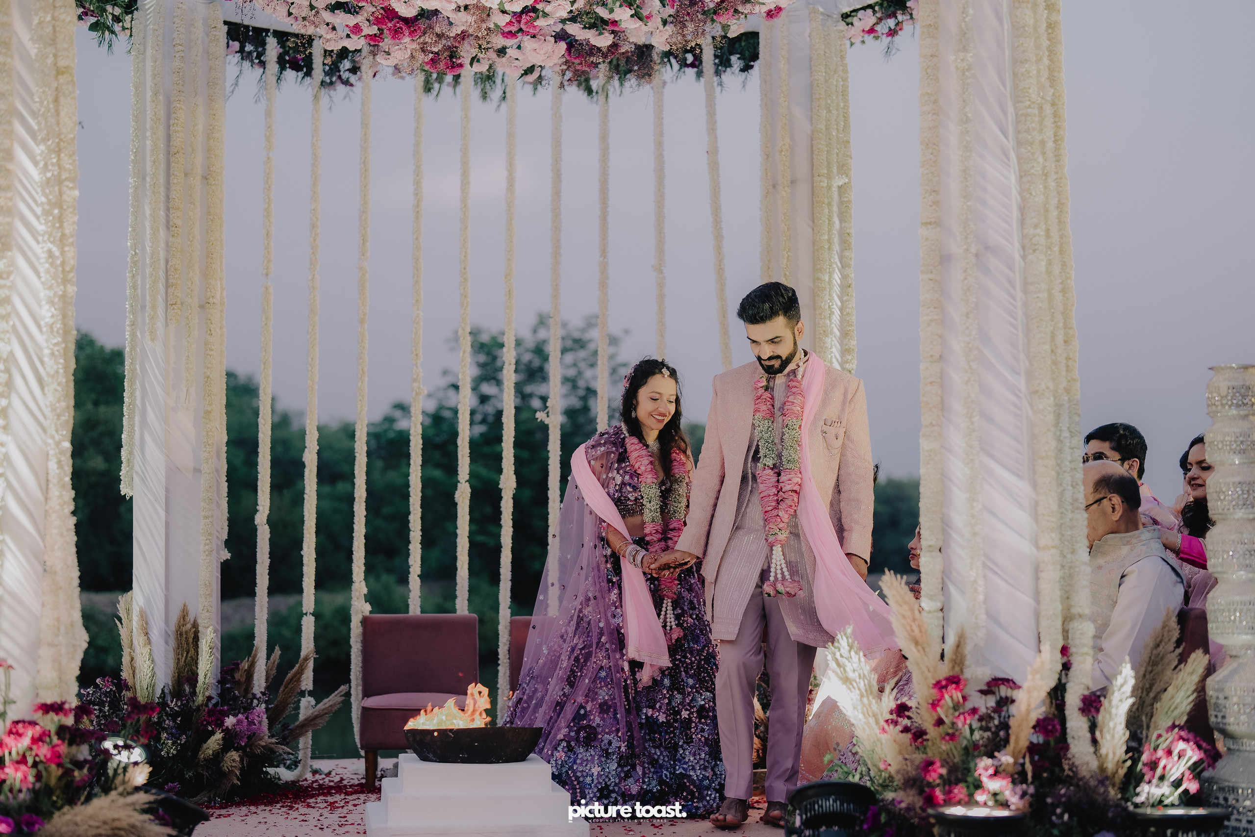 Varamala Ft. Barbie & Aneesh. Fine art Wedding Photographers in India & Canada