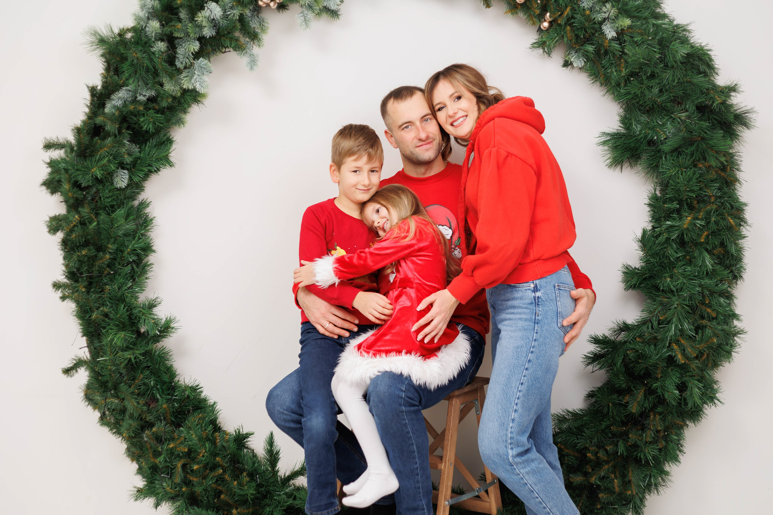 Новогодняя съёмка в студии. Семейный и детский фотограф в Вильнюсе Светлана Наумова