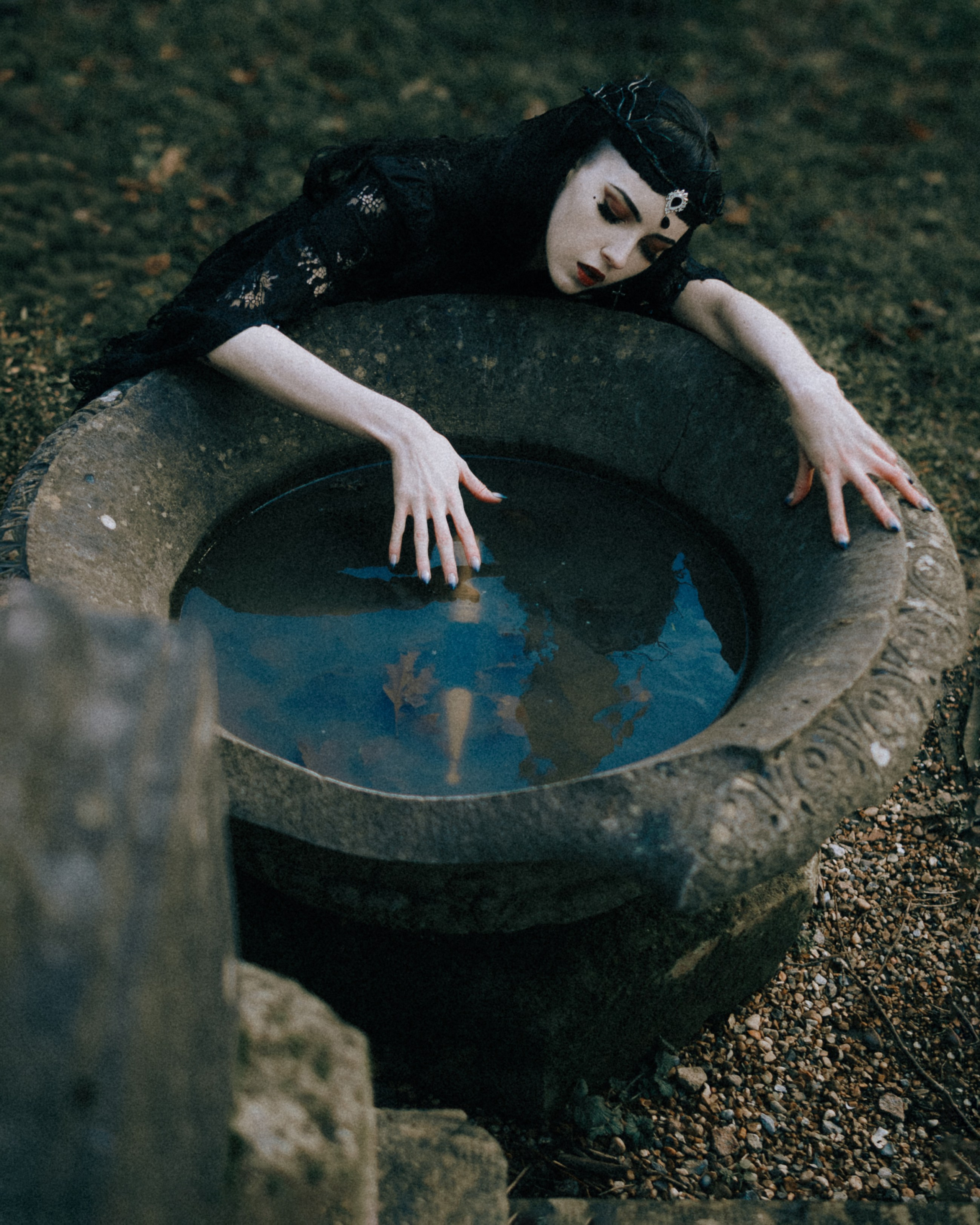 Gothic cemetery photoshoot. Moth & Moss Photography