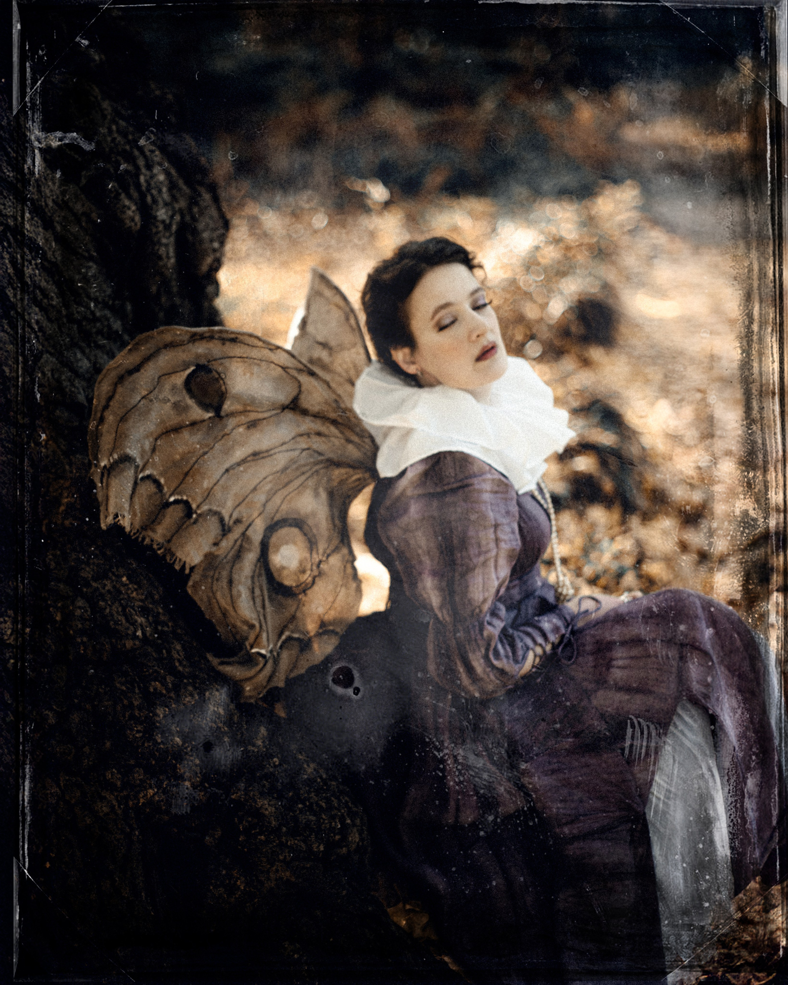 Vintage Moth Costume Photoshoot in London. Moth & Moss Photography