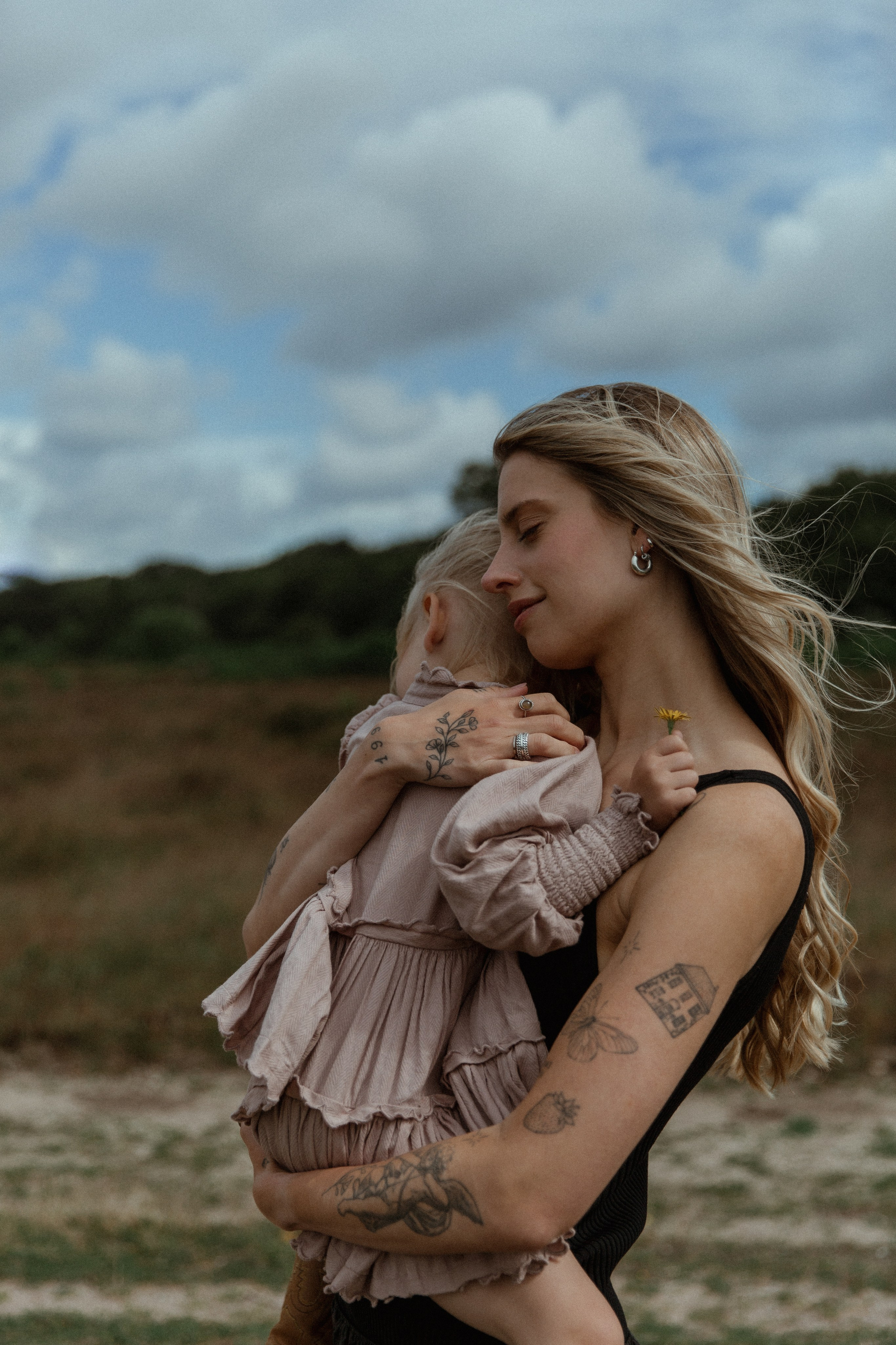 Family hugs. True self