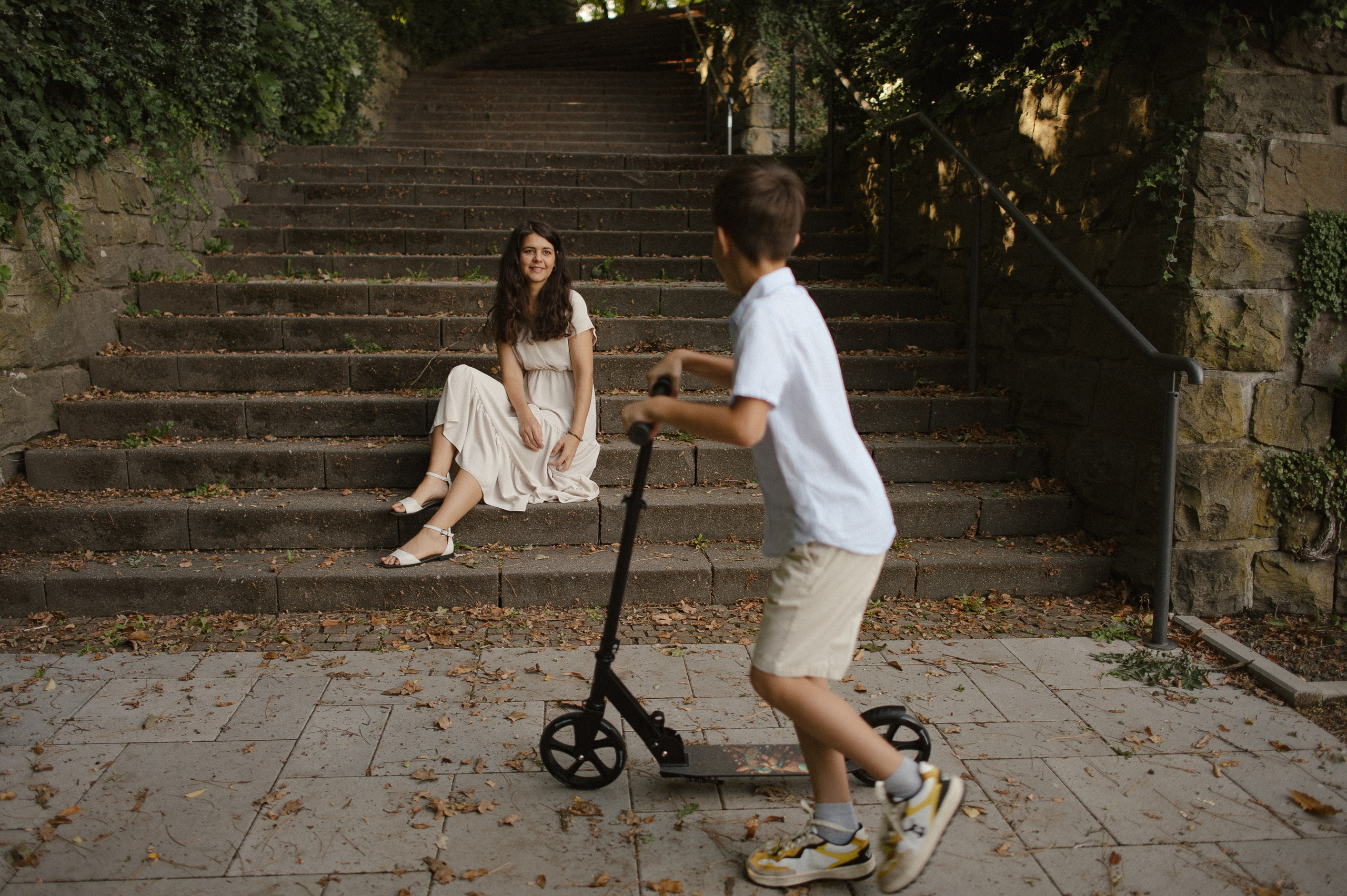 Lena, Andrey i samokat