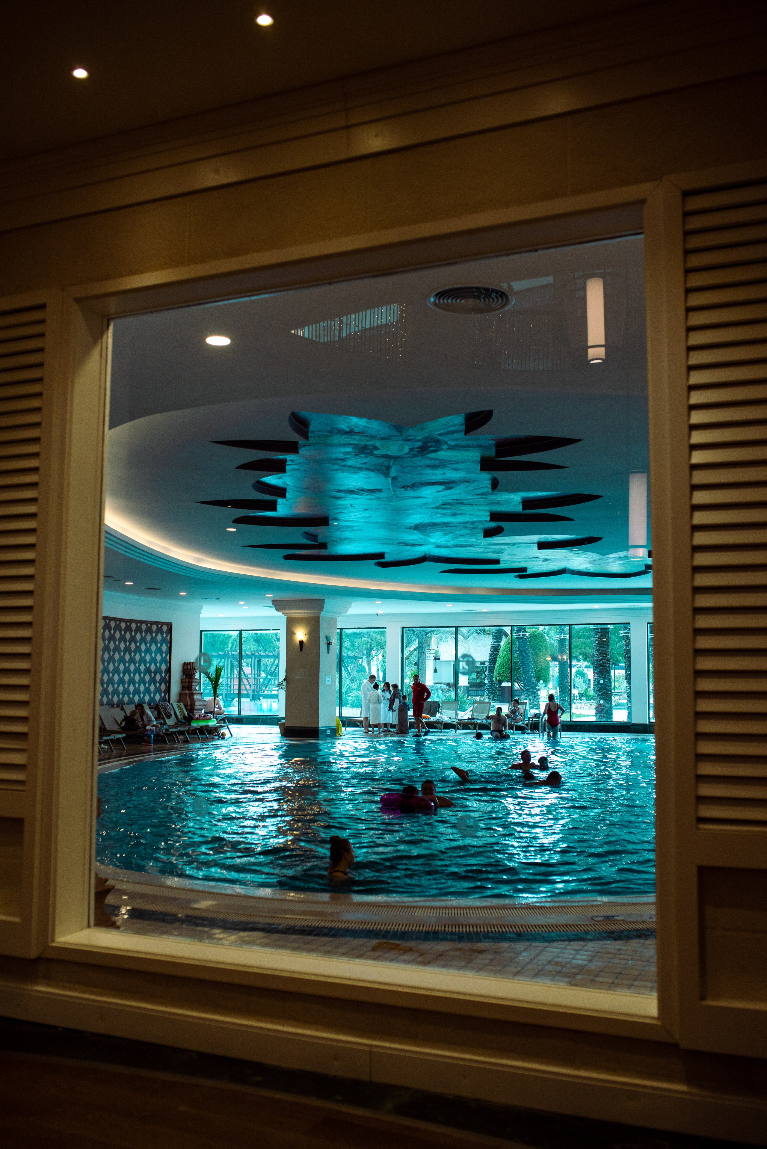 Outdoor lounge at IC Hotels family resort in Antalya photographed by professional hotel photographer