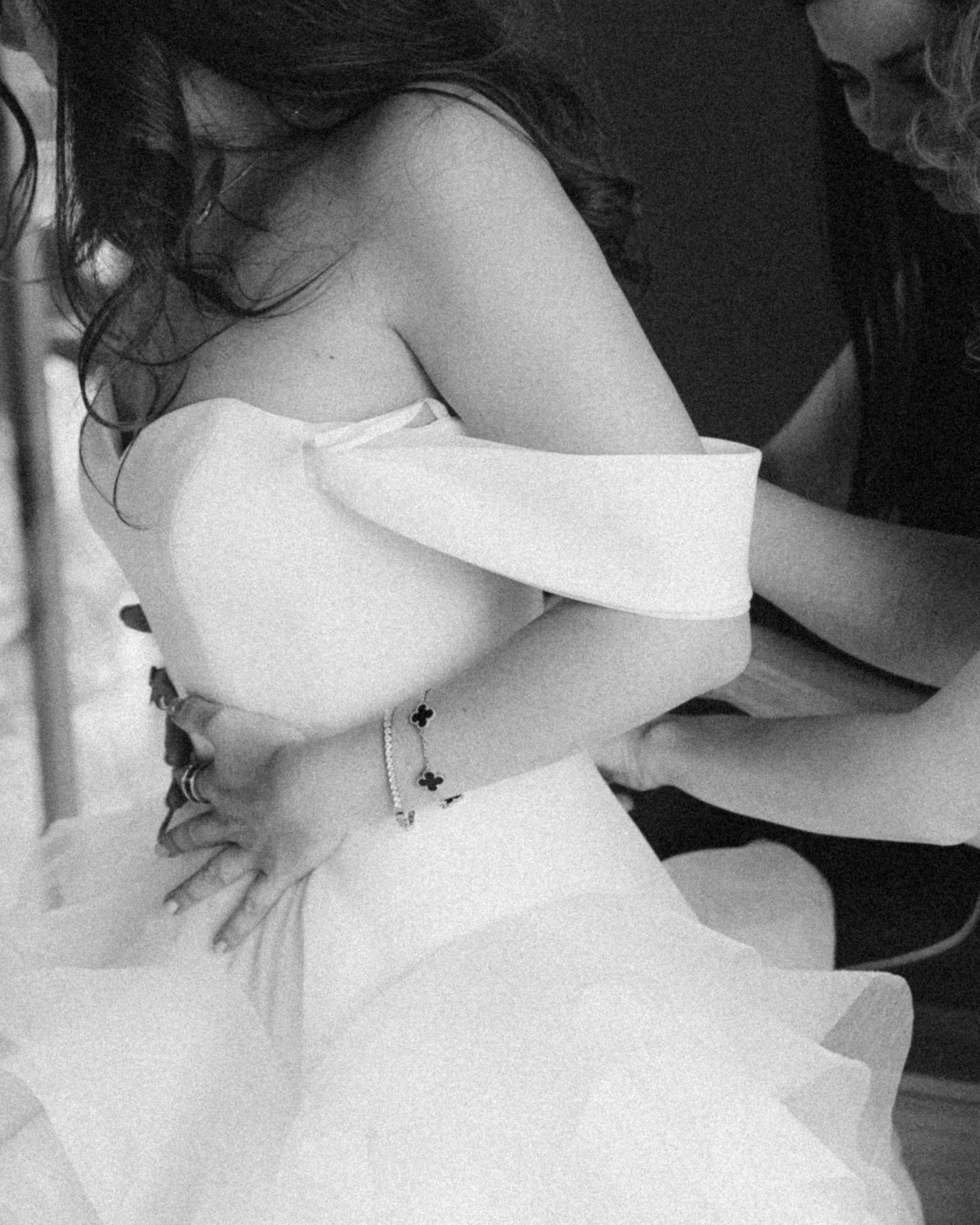 Wedding dress detail close up texture