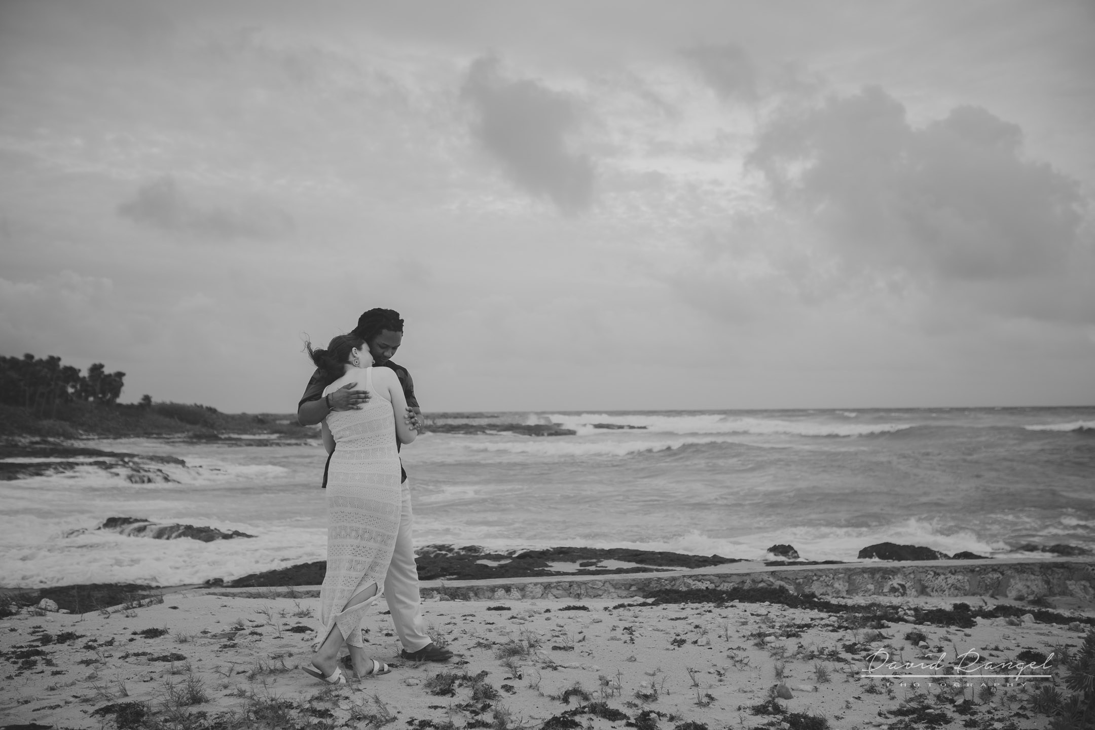 Eriah and Megan engagement session at the Hotel Conrad Tulum. Destination wedding photographer based in Cancun and Riviera Maya with service worldwide