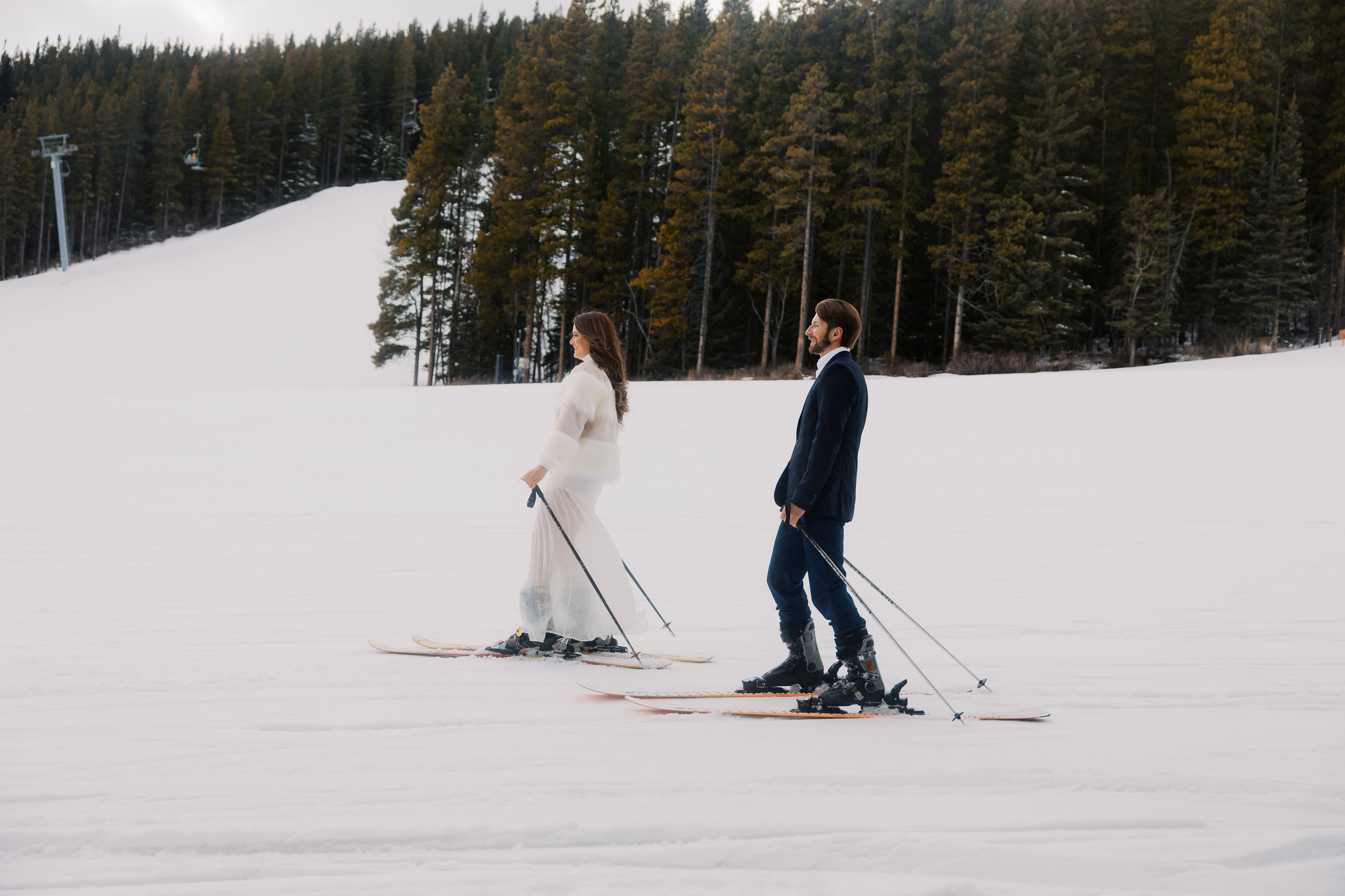 Ski engagement session. Home