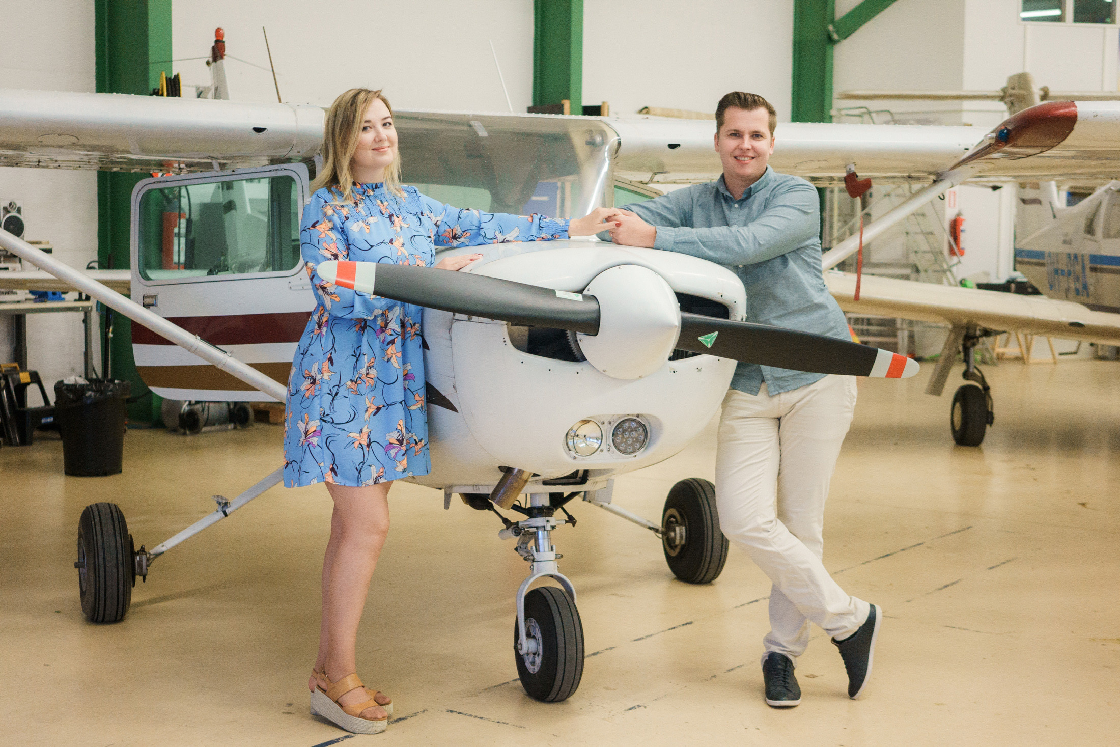 Kihlakuvaus Malmin lenkokentällä