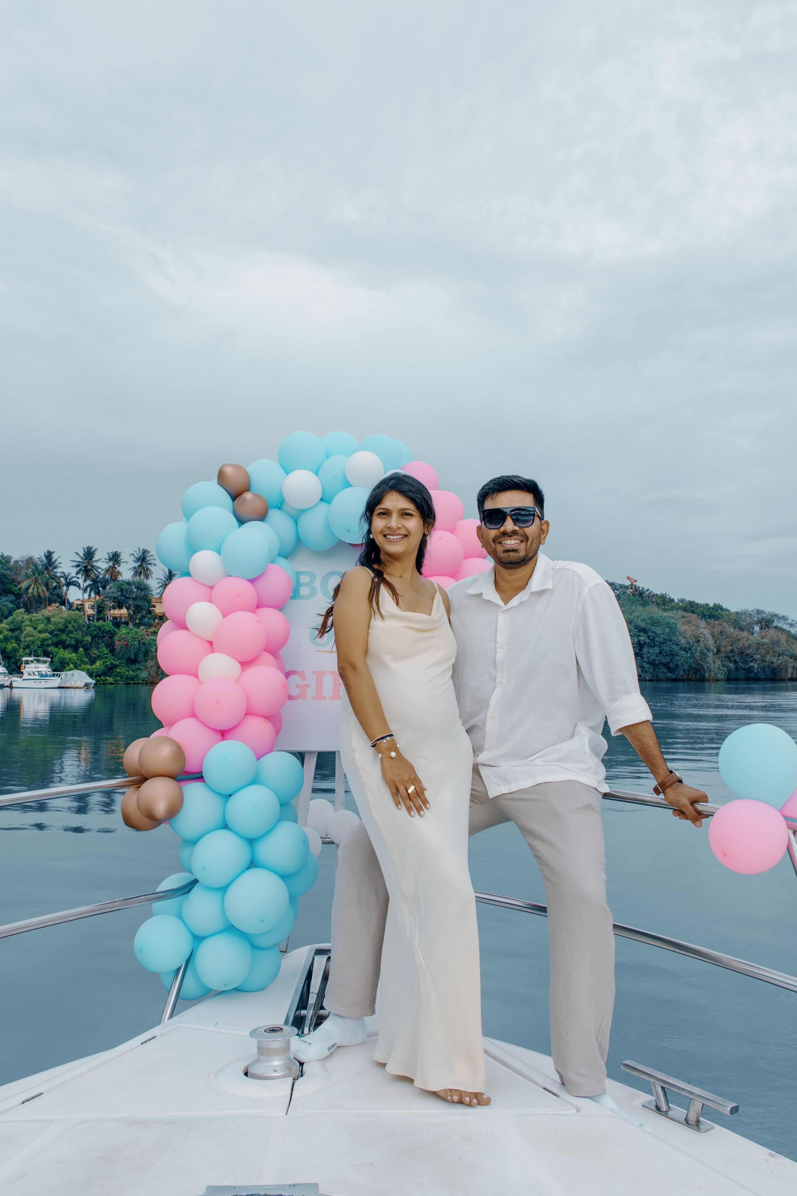 Gender Reveal Yacht Shoot. A creative consultant based in Mombasa, Kenya