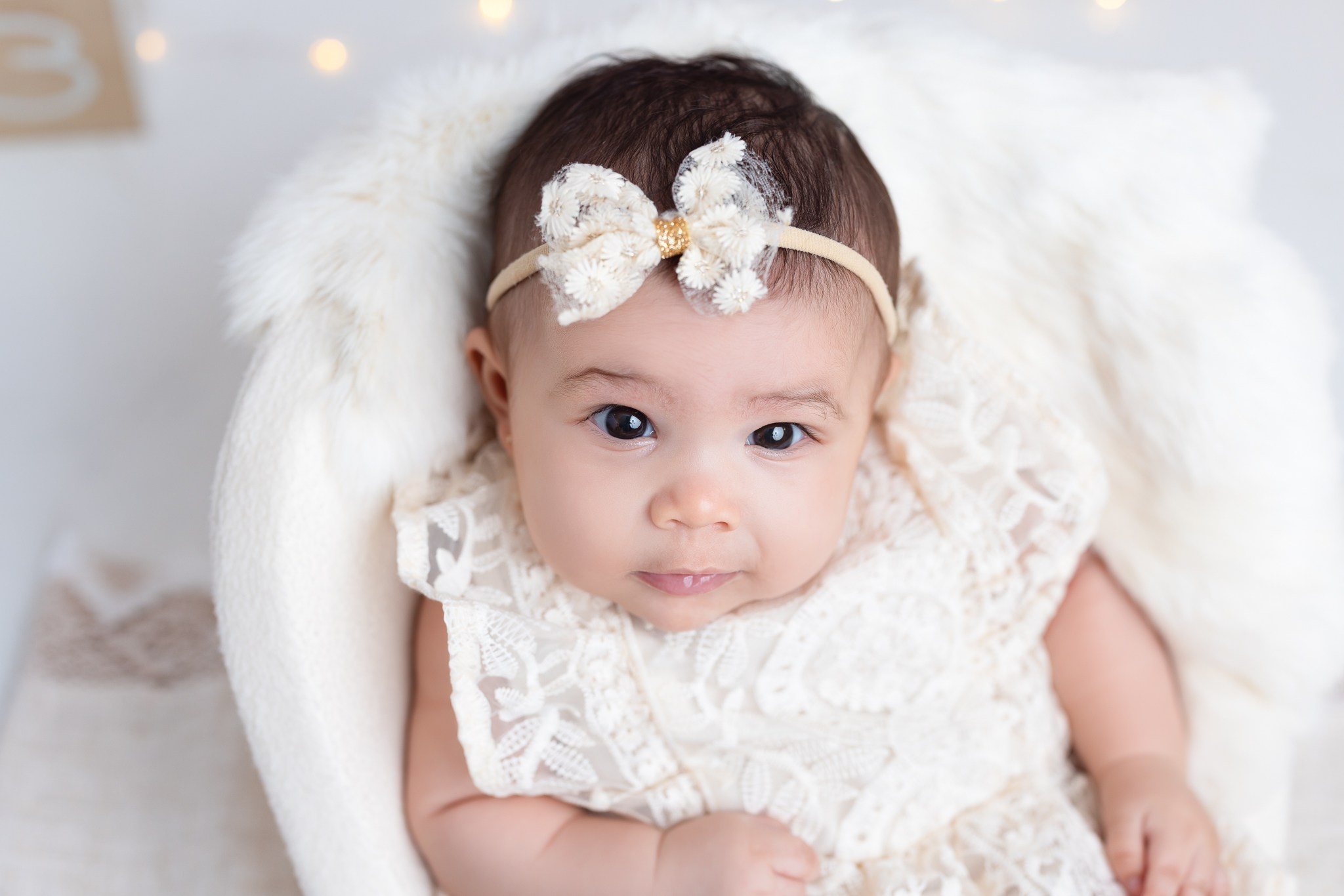 Elisa 3 months old. Professional family, maternity & newborn photographer in North Charleston, SC, creating timeless portraits